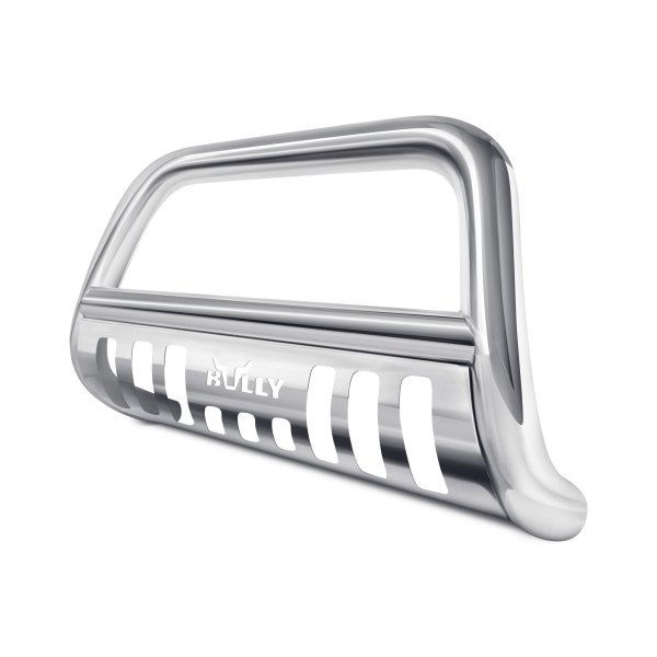Image may not reflect your exact vehicle!Bully® - 3" Polished Stainless Steel Bull Bar with Skid Plate