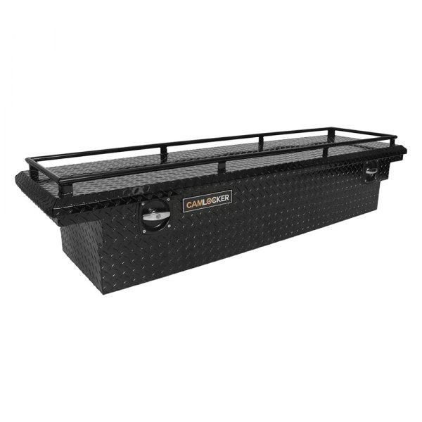 Cam-Locker® - Matte Black Low Profile Single Lid Crossover Tool Box with Rail