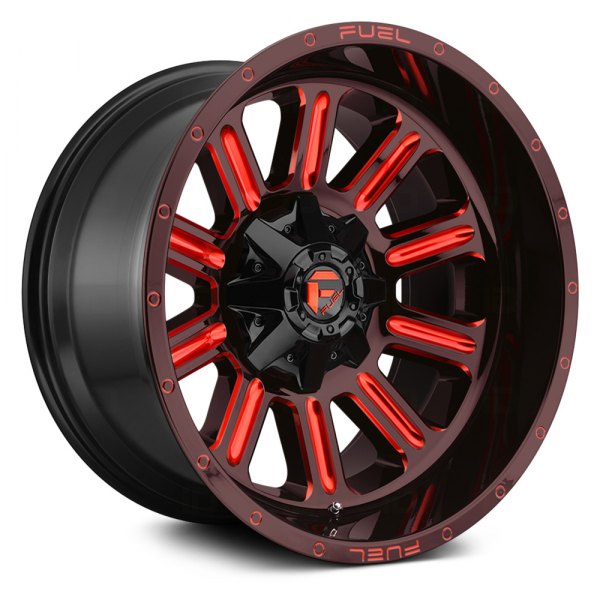 FUEL® - D621 HARDLINE Gloss Black with Candy Red Accents