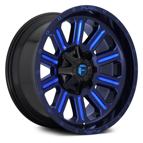 FUEL® - D646 HARDLINE Gloss Black with Candy Blue Accents
