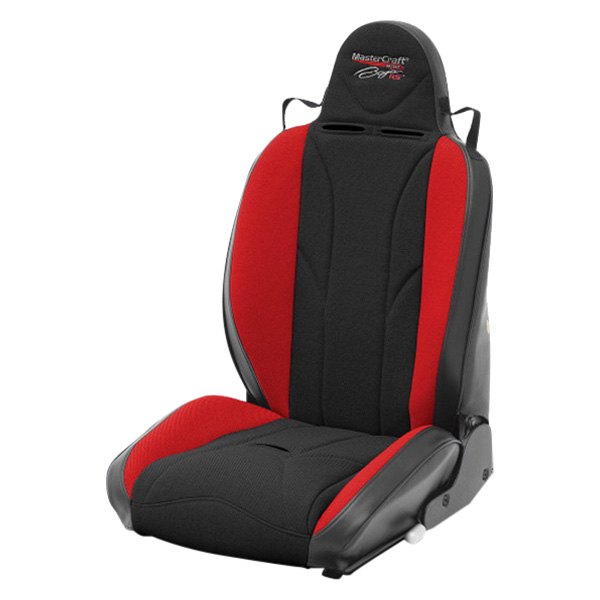 MasterCraft Safety® - Baja RS™ Premium Reclining Suspension Seat, Black Center and Red Side Panels
