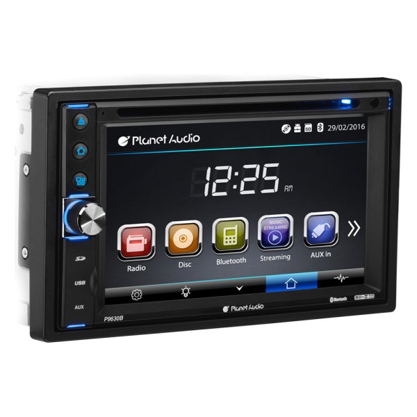 Planet Audio® - 6.2" Touchscreen Display Double DIN Multimedia DVD Receiver with Bluetooth, Android Auto, Apple CarPlay, Pandora, Spotify