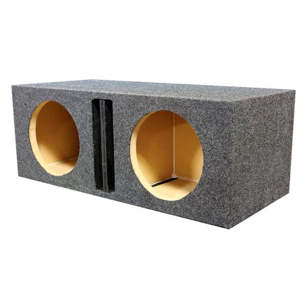 QPower® - Heavy Duty Series 10" 2-Hole Forward-Firing Ported Subwoofer Box with Divider
