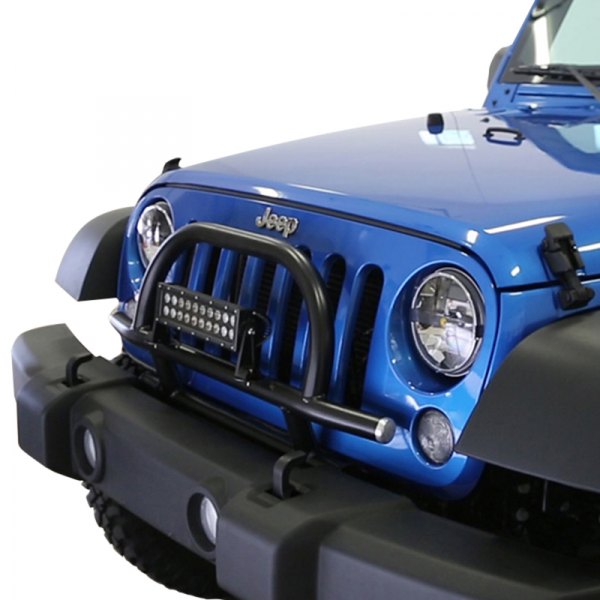 Rock Hard 4x4® - Black Bumper Mounts with Grille Guard