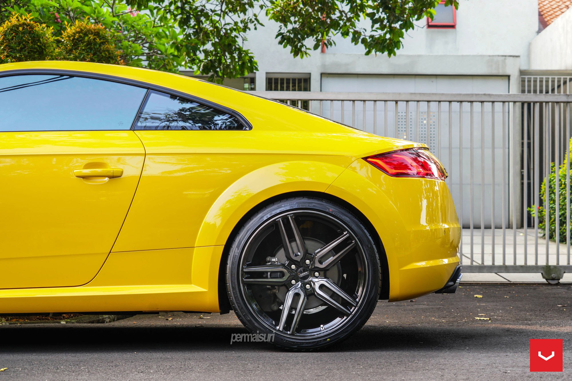 Hankook Tires on Yellow Audi TT - Photo by Vossen Wheels