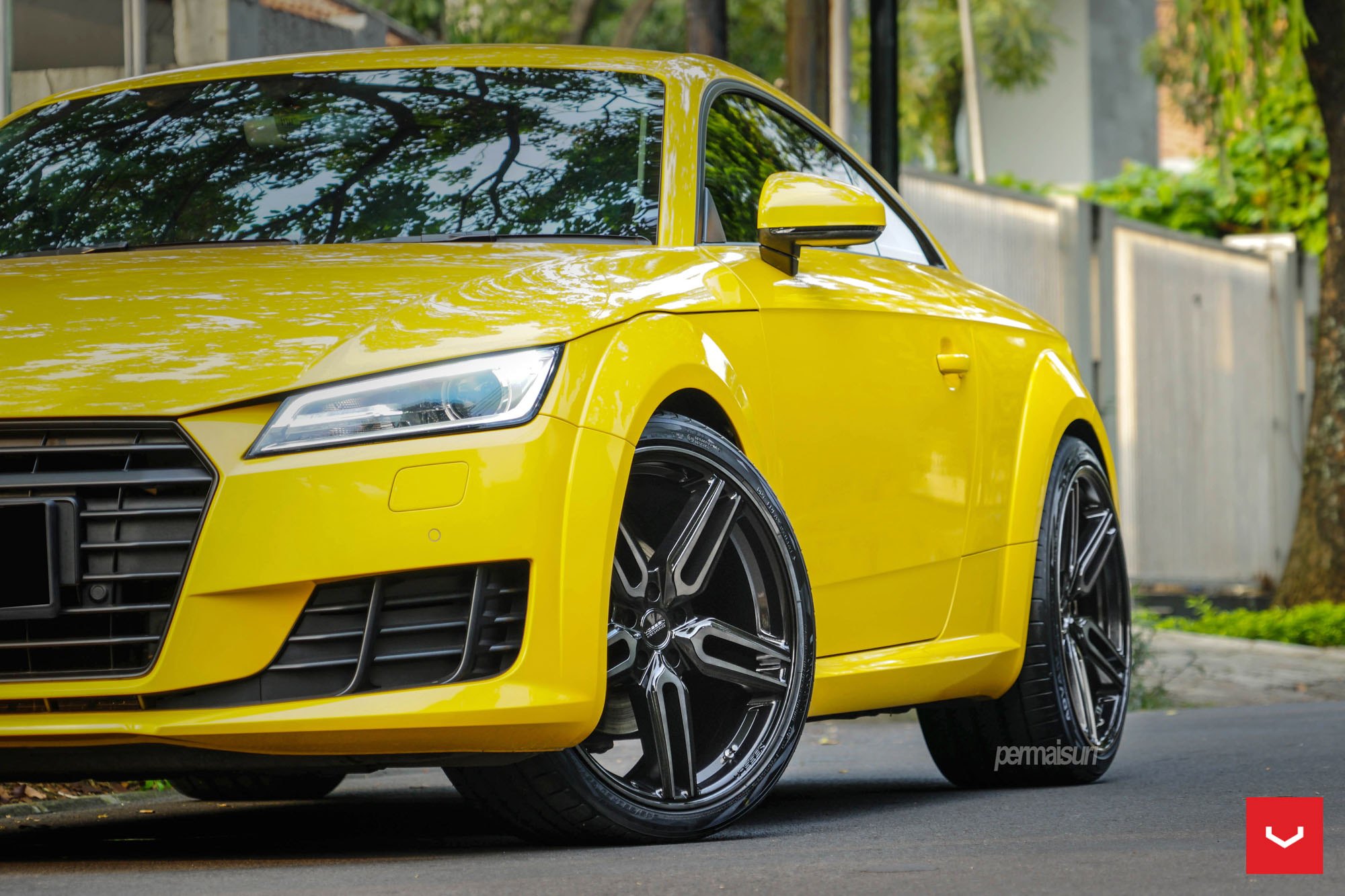 Yellow Audi TT with HF-1 Vossen Wheels - Photo by Vossen Wheels