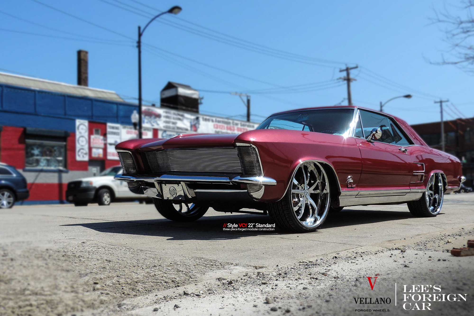 Red Buick Riviera with Chrome Billet Grille - Photo by Vellano