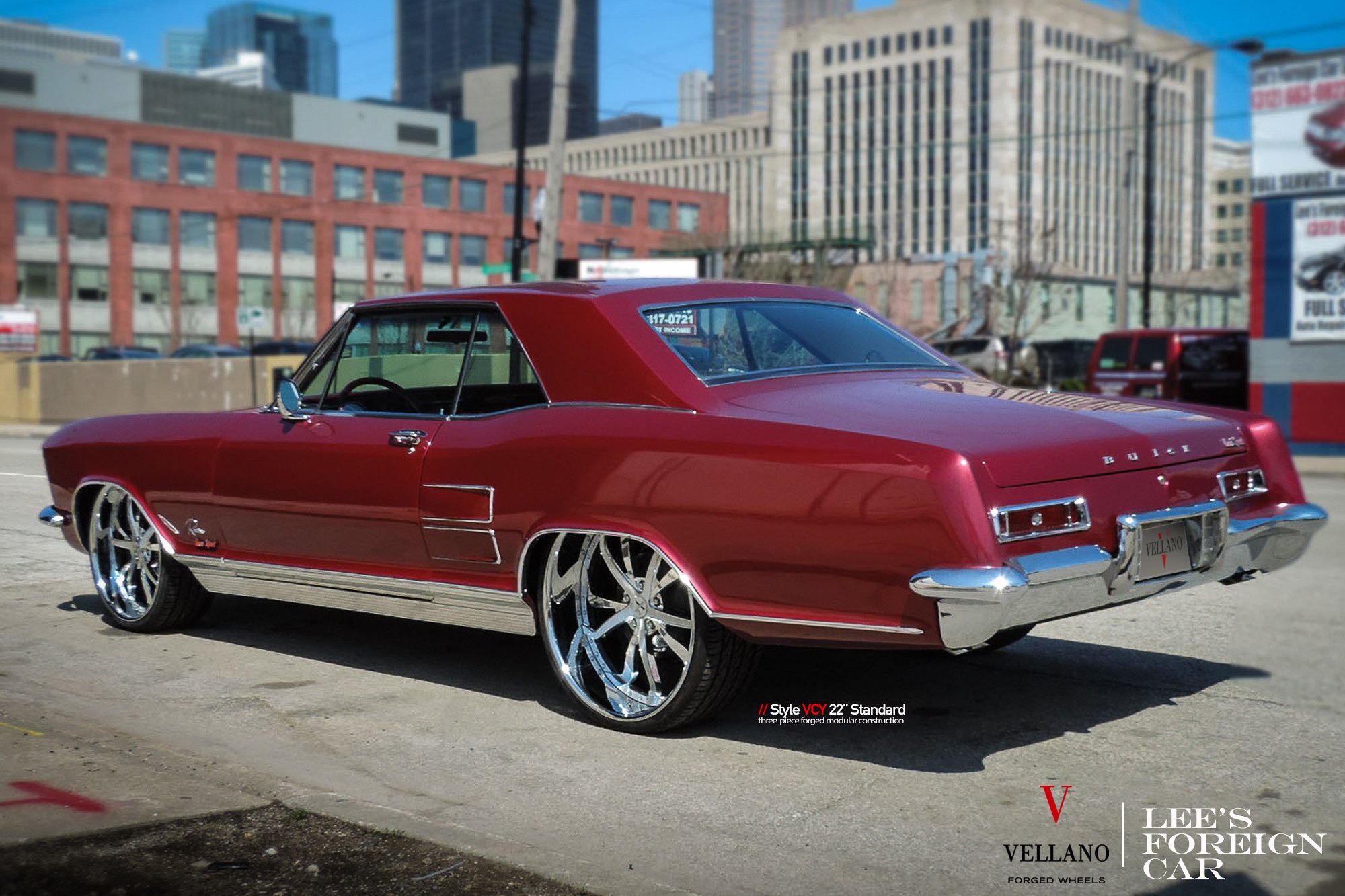 Chrome Rear Bumper on Red Buick Riviera - Photo by Vellano