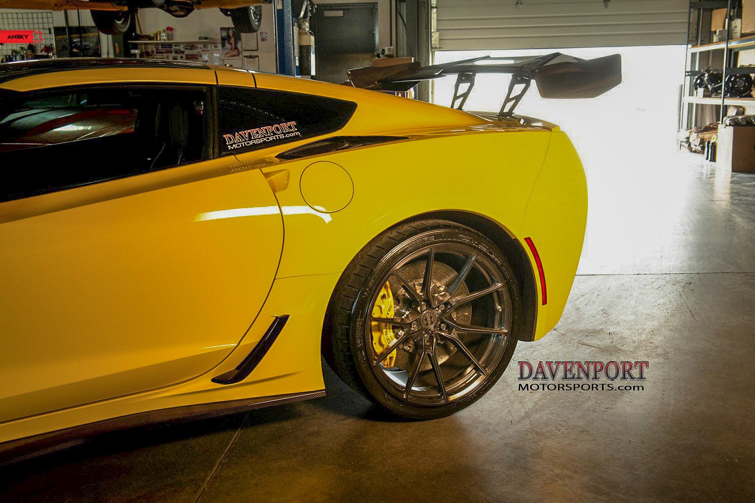 Gunmetal Anrky Wheels on Yellow Chevy Corvette - Photo by ANRKY Wheels