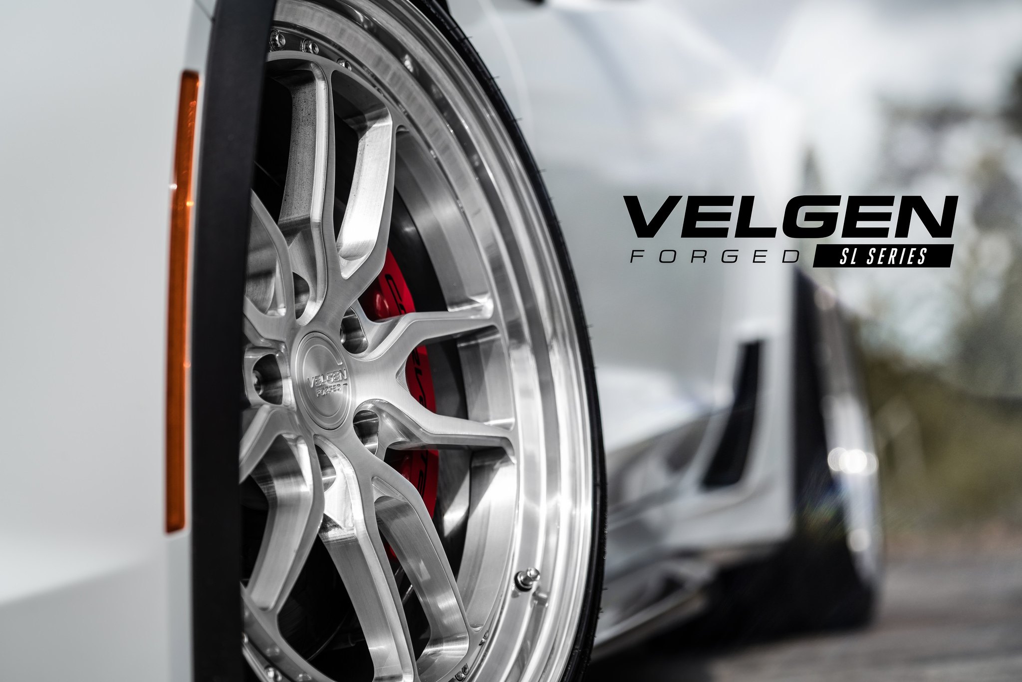 Velgen SL Forged Wheels on White Chevy Corvette - Photo by Velgen Wheels