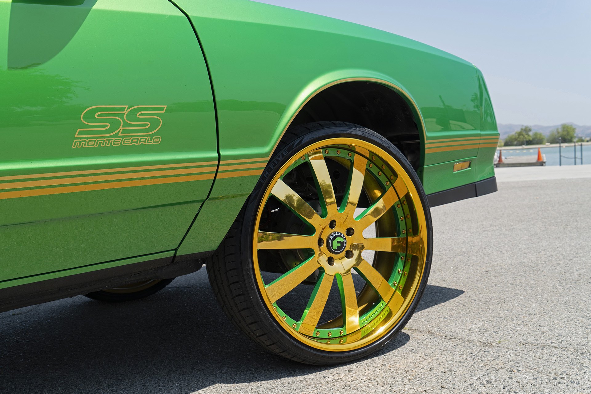 Green Chevy Monte Carlo on Lionhart Tires - Photo by Forgiato