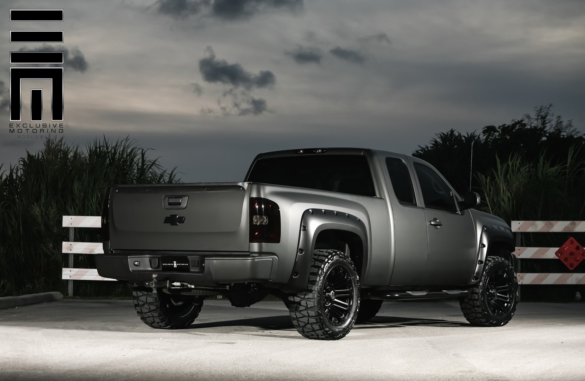 Matte Silverado fitted with custom fender flares - Photo by Exclusive Motoring
