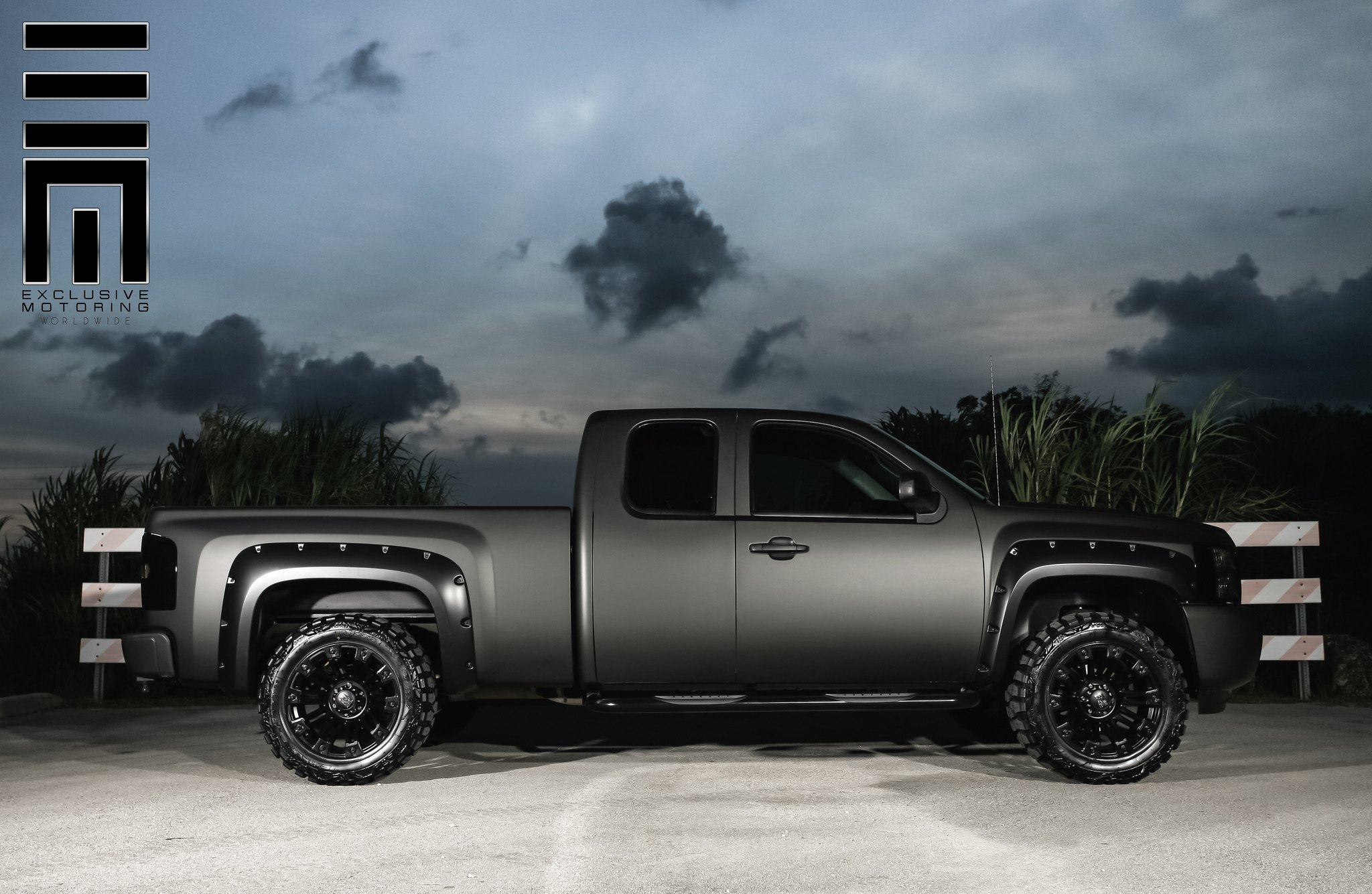 Lifted Silverado and fitted with Bushwacker fender flares - Photo by Exclusive Motoring
