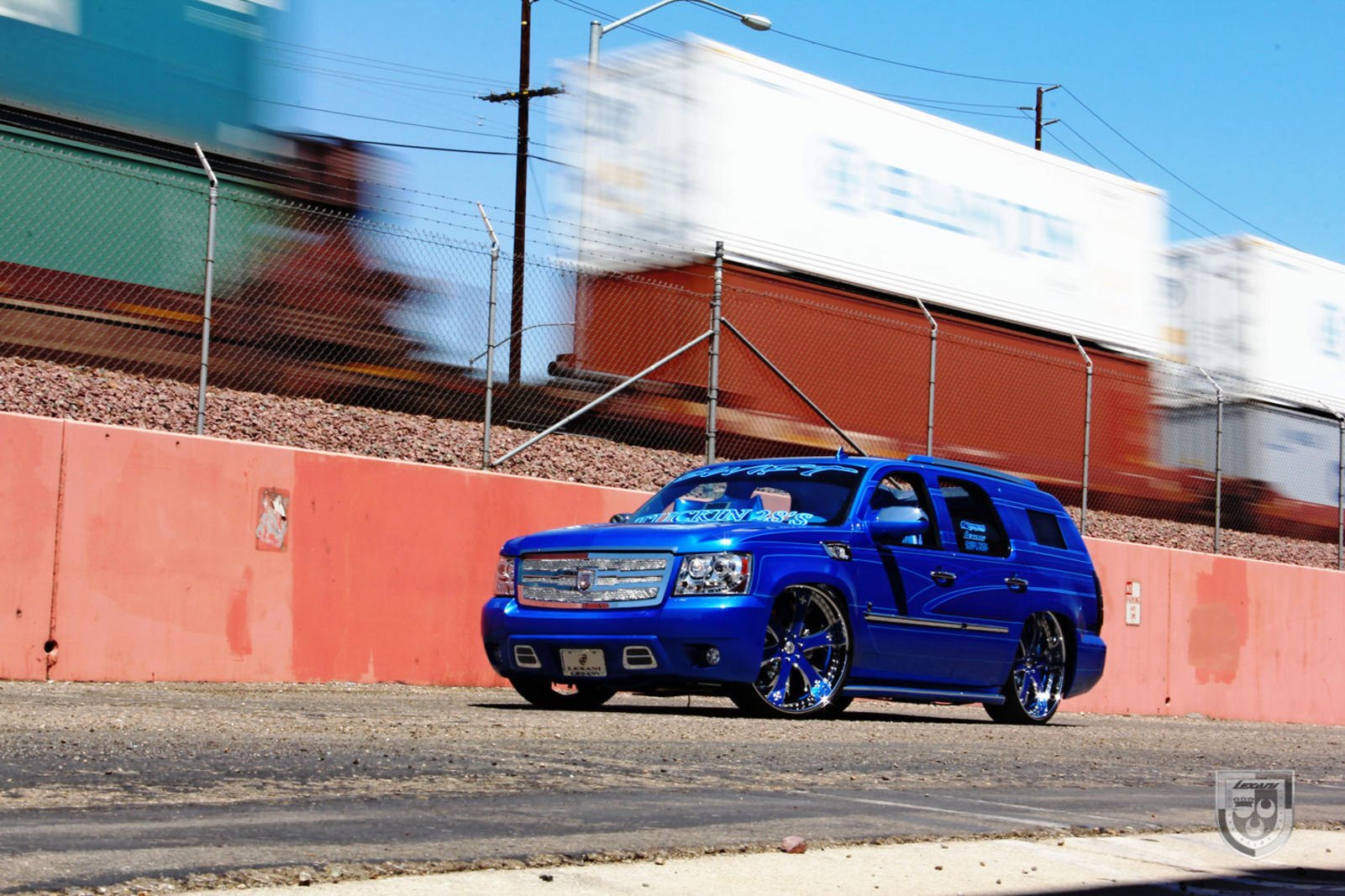 Custom Chevy Tahoe with Aftermarket LED Headlights - Photo by Lexani