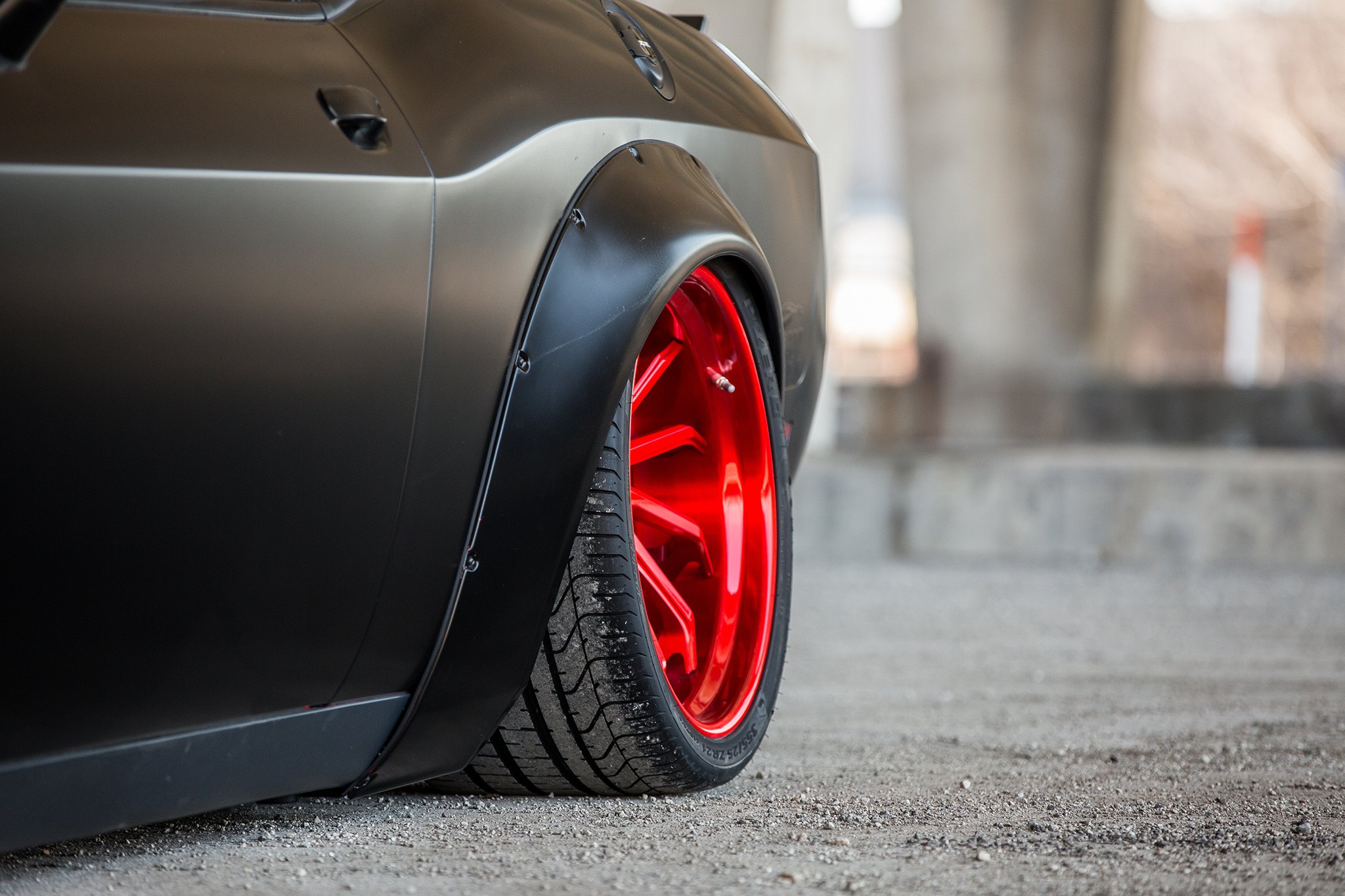 Custom Black Dodge Challenger on Pirelli P Zero Tires - Photo by B-Forged Performance Wheels