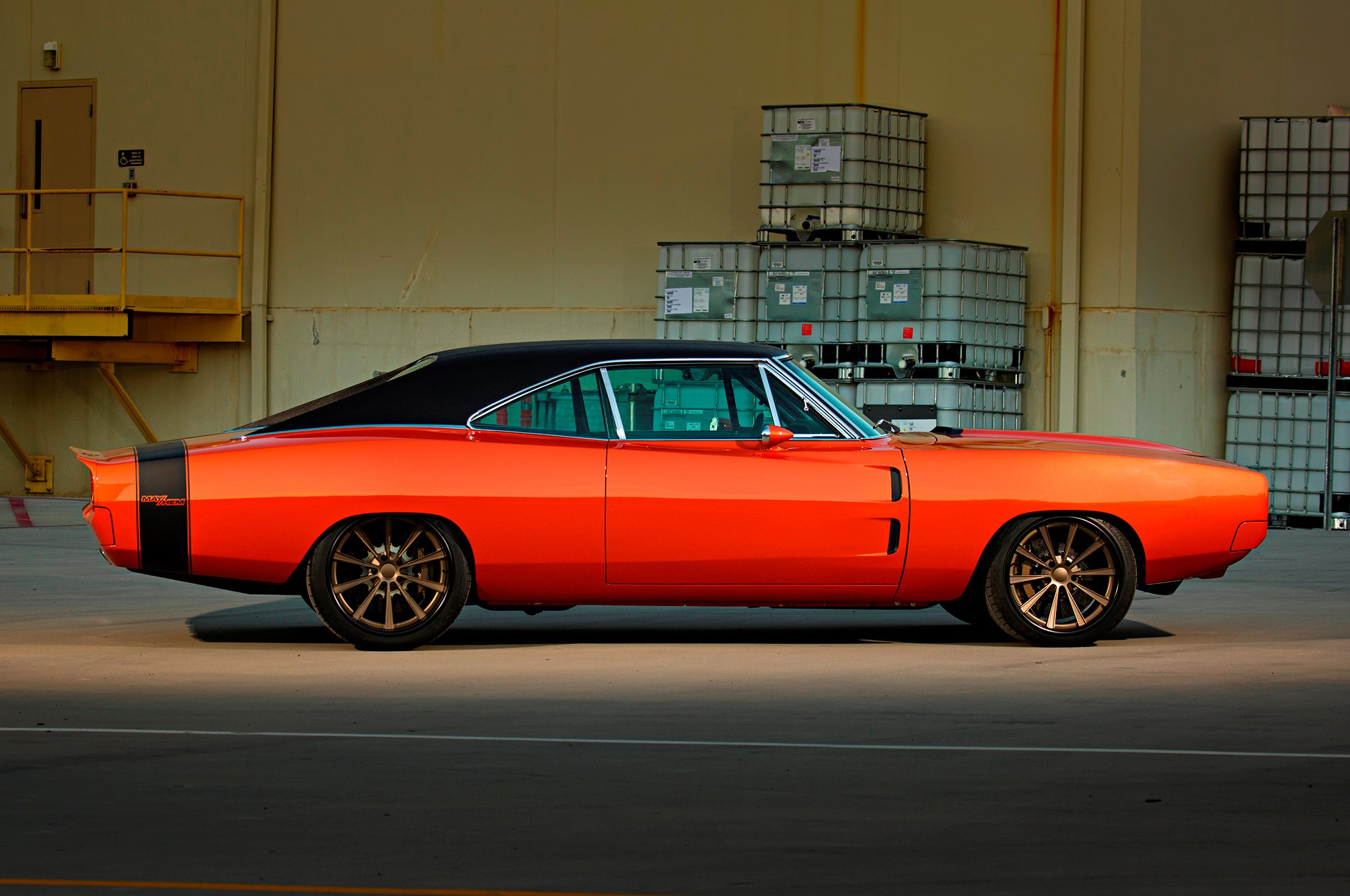 Red Dodge Charger with Custom Bronze Forgeline Wheels - Photo by Forgeline Motorsports