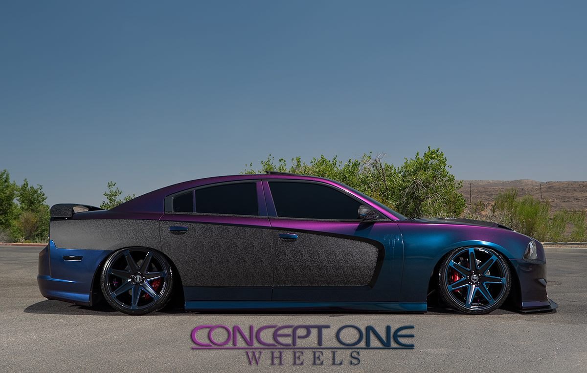 Chameleon Dodge Charger with Concept One Wheels - Photo by Concept One Wheels