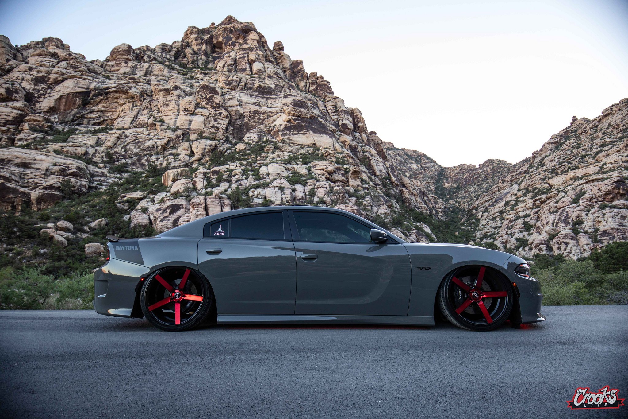 STR Rims with Brembo Brakes on Gray Dodge Charger - Photo by Jimmy Crook