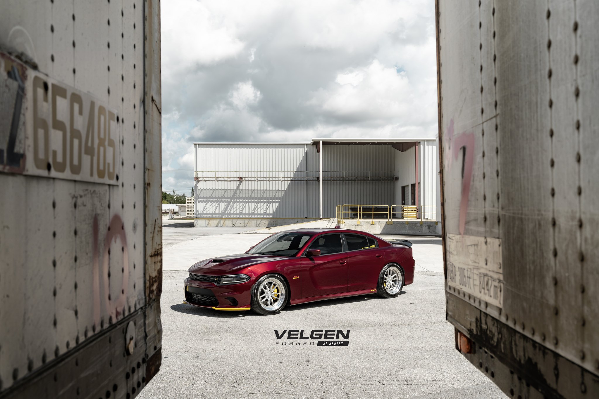 Custom Burgundy Dodge Charger with Velgen Forged Wheels - Photo by Velgen Wheels