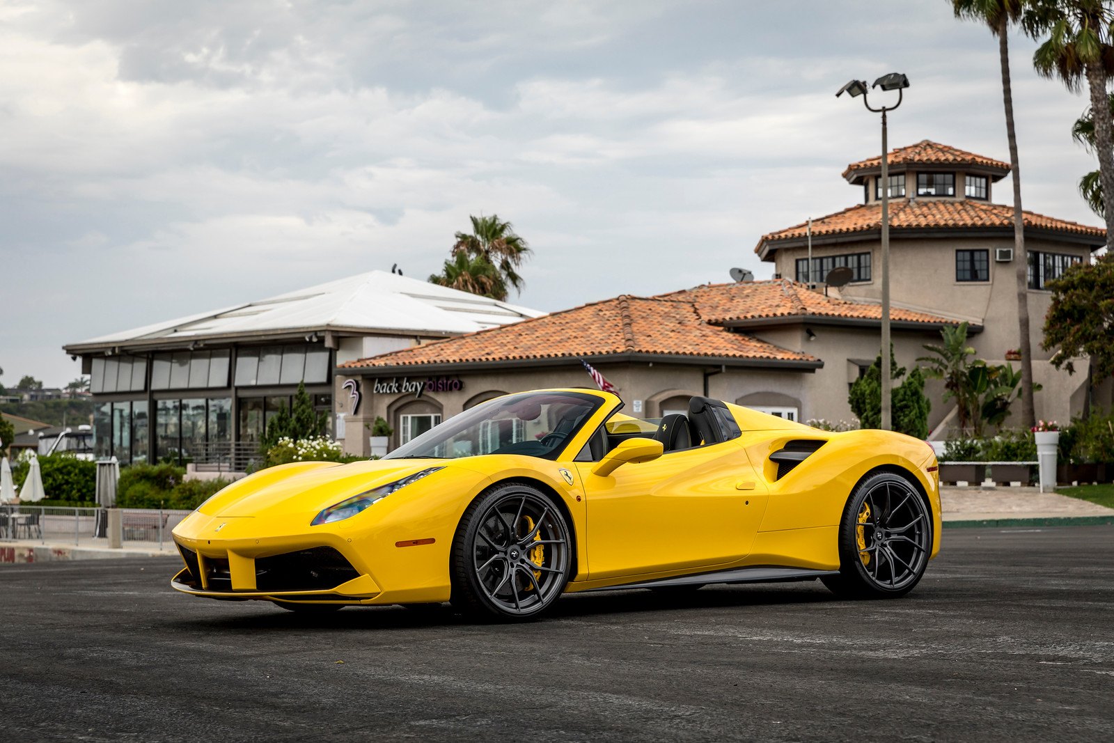 Aftermarket Side Scoops on Yellow Convertible Ferrari 458 - Photo by Vorstiner