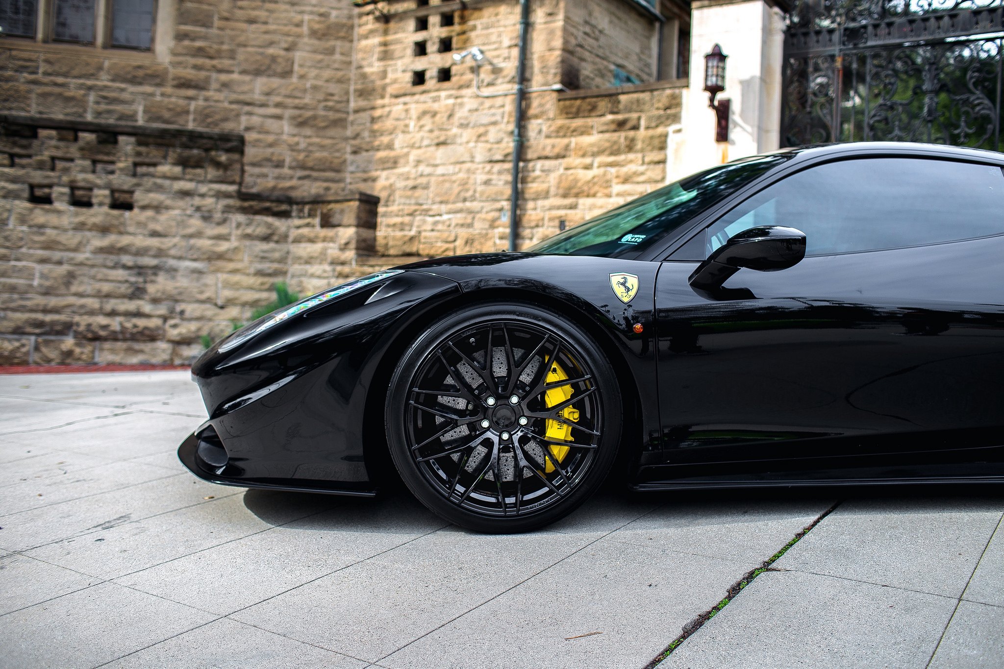 Custom Zito Wheels on Black Ferrari 458 - Photo by Zito Wheels