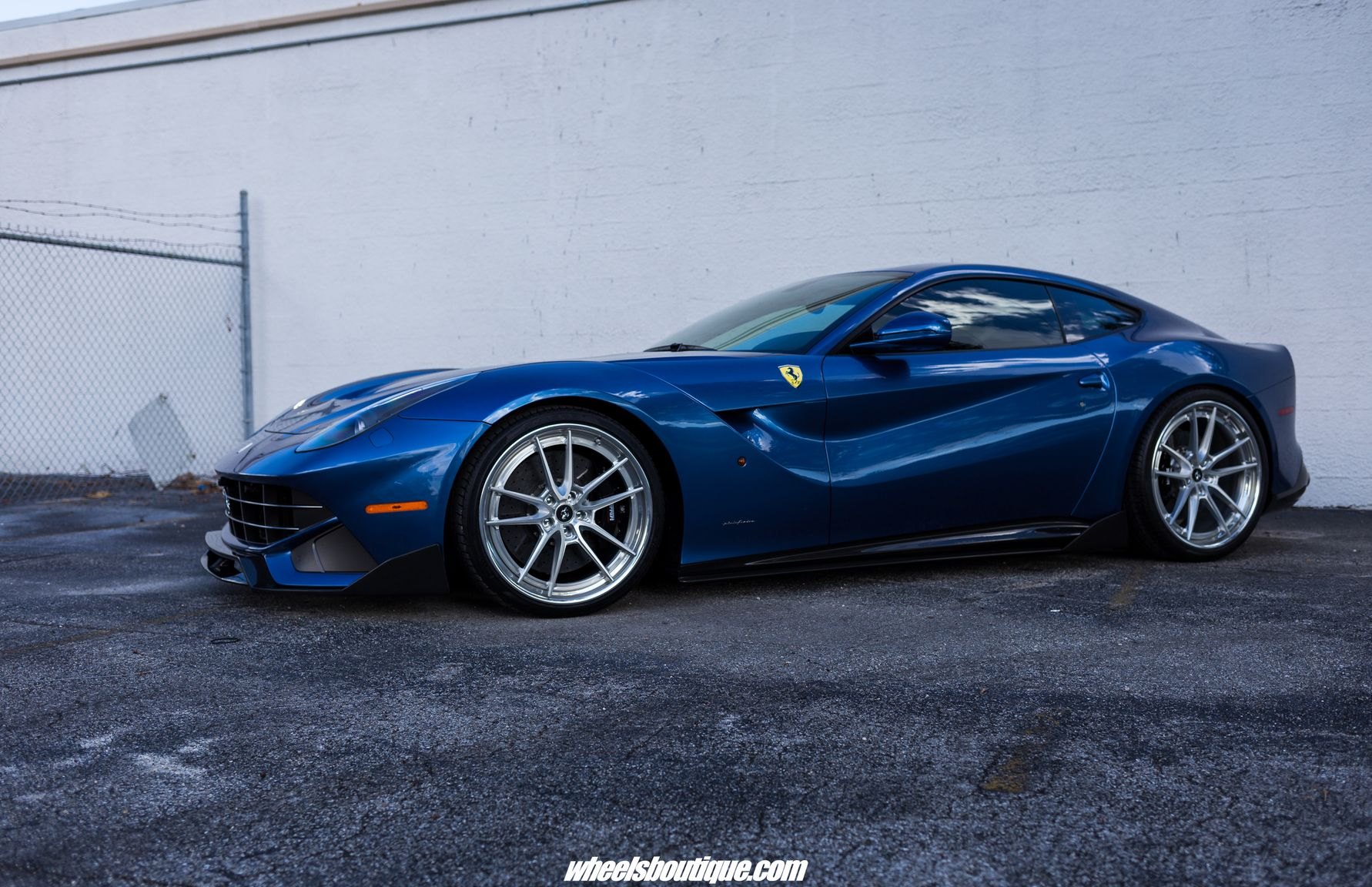 Custom Blue Ferrari F12 Side Scoops - Photo by Anrky Wheels