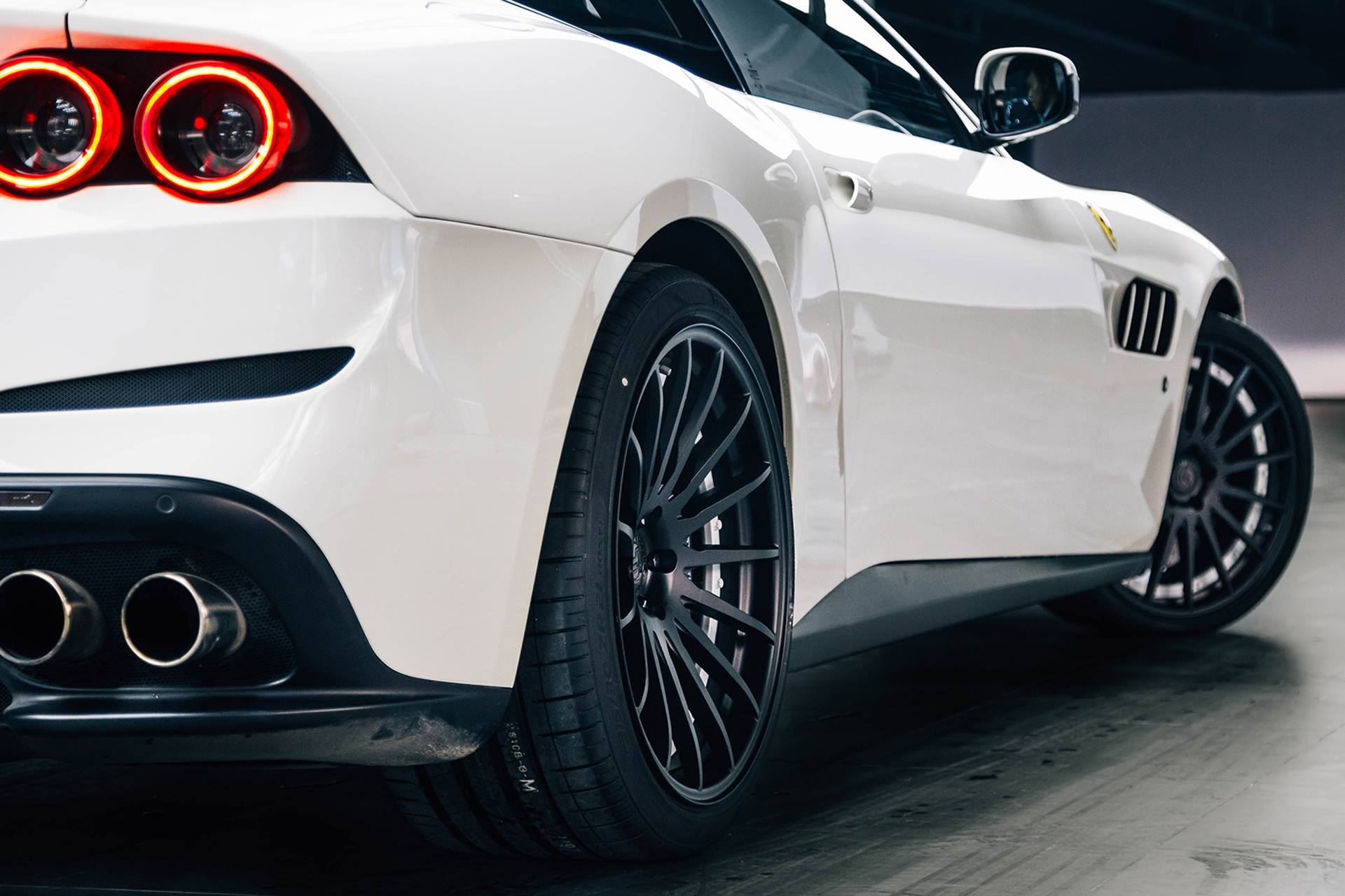 Aftermarket Taillights on White Ferrari GTC4Lusso - Photo by Forgiato