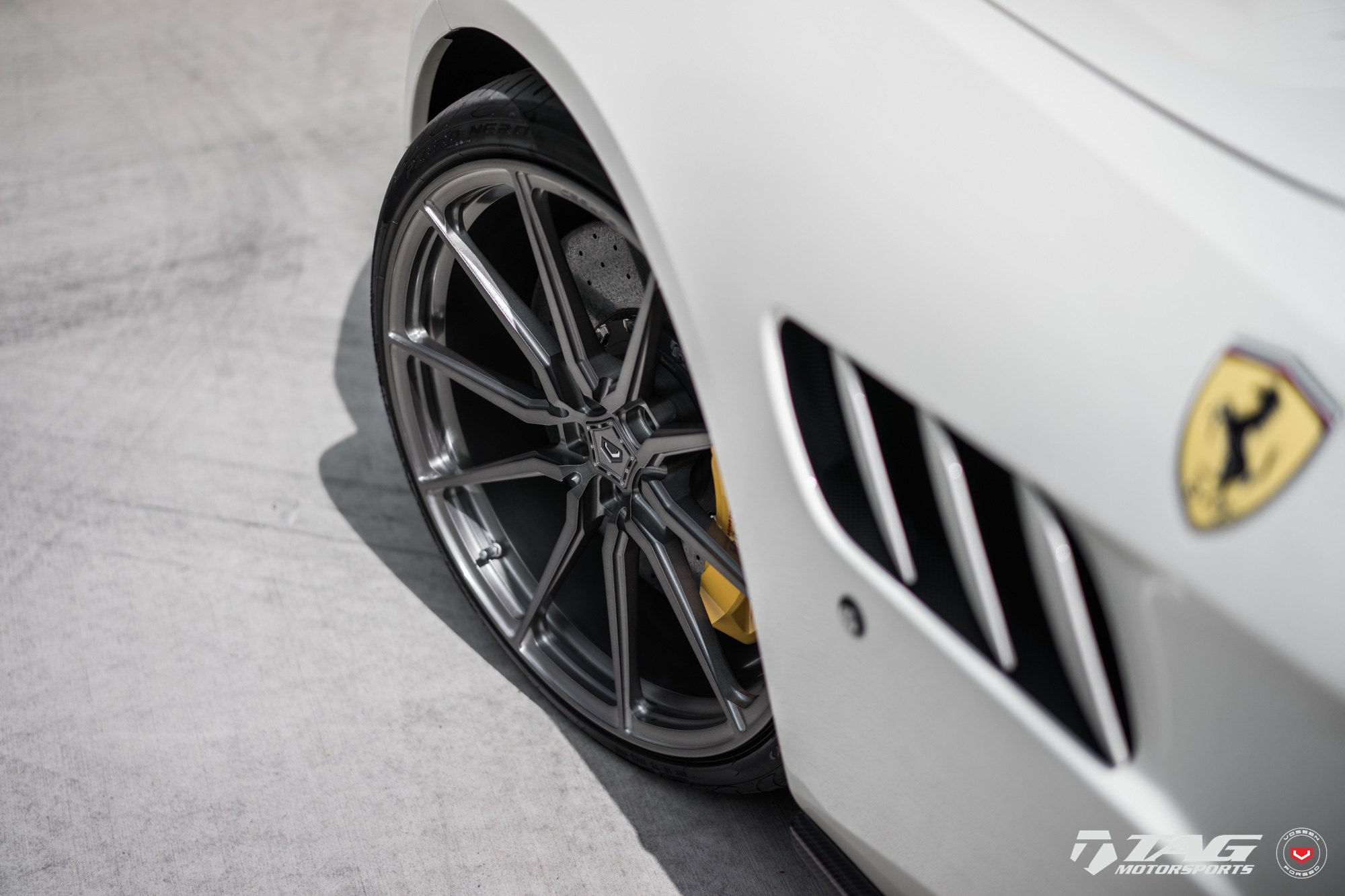 Custom White Ferrari GTC4lusso Side Vents - Photo by Vossen