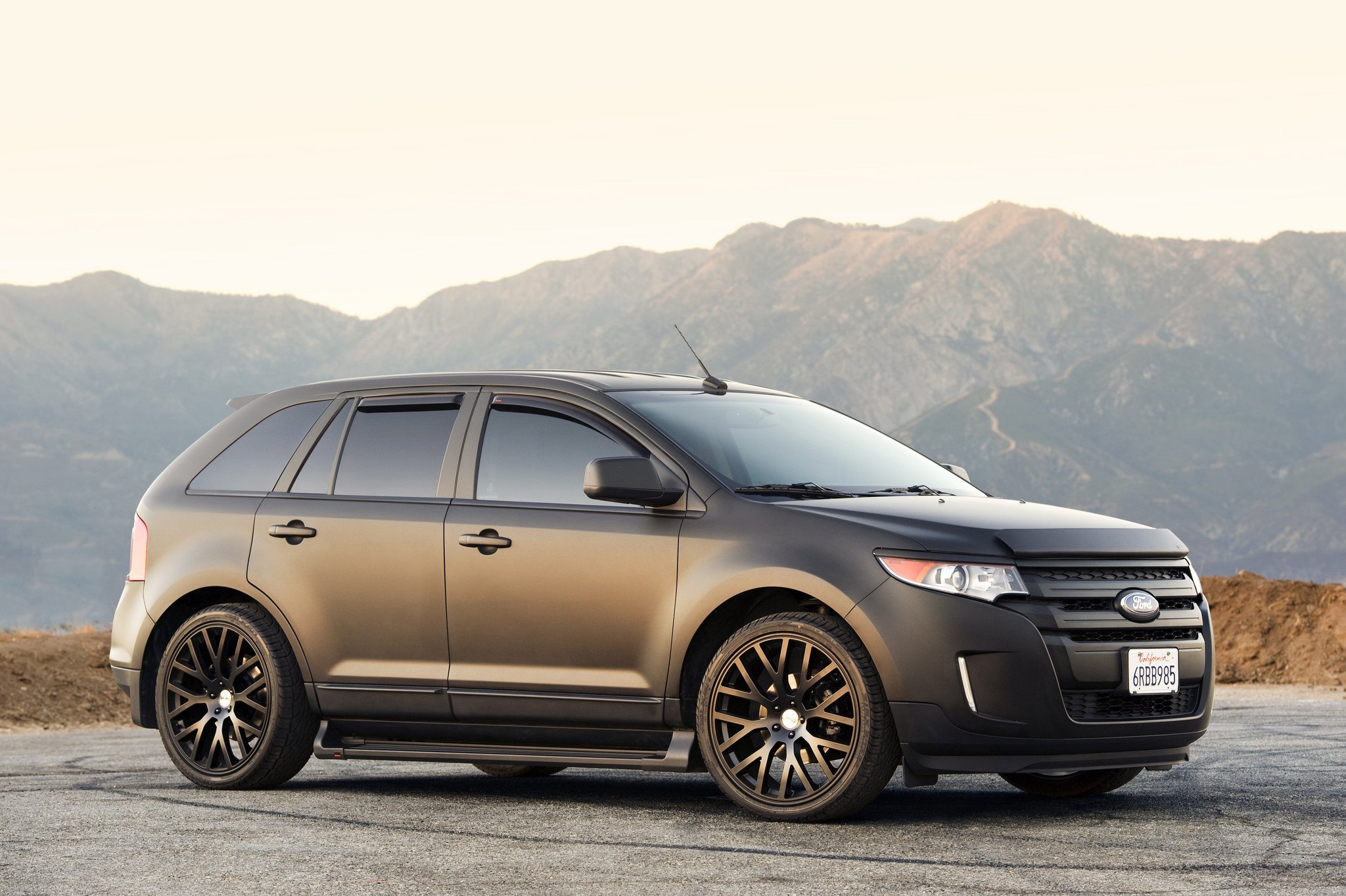 Aftermarket Front Bumper on Black Matte Ford Edge - Photo by TSW