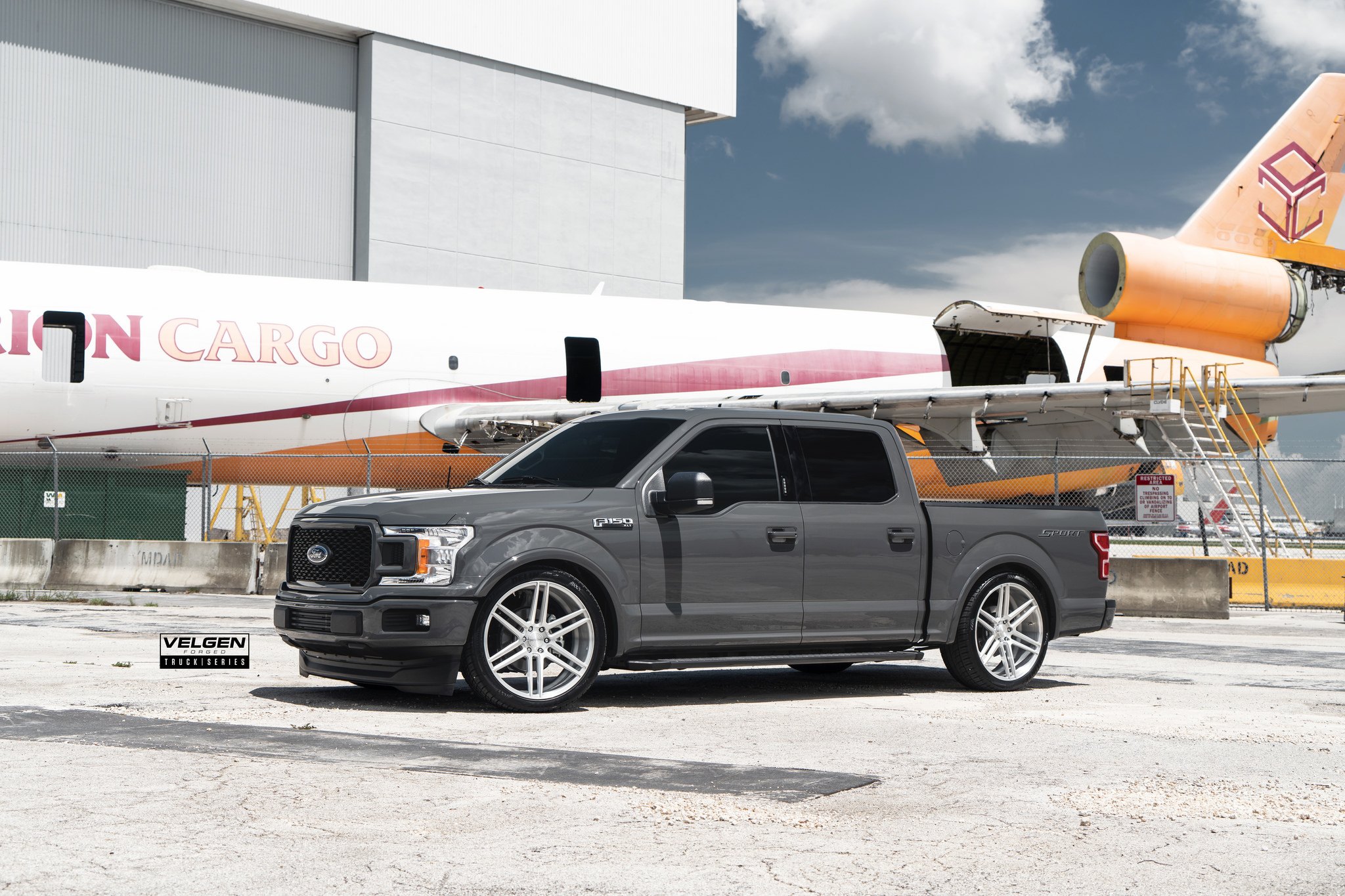 Gray Ford F-150 Sport with Aftermarket Running Boards - Photo by Velgen