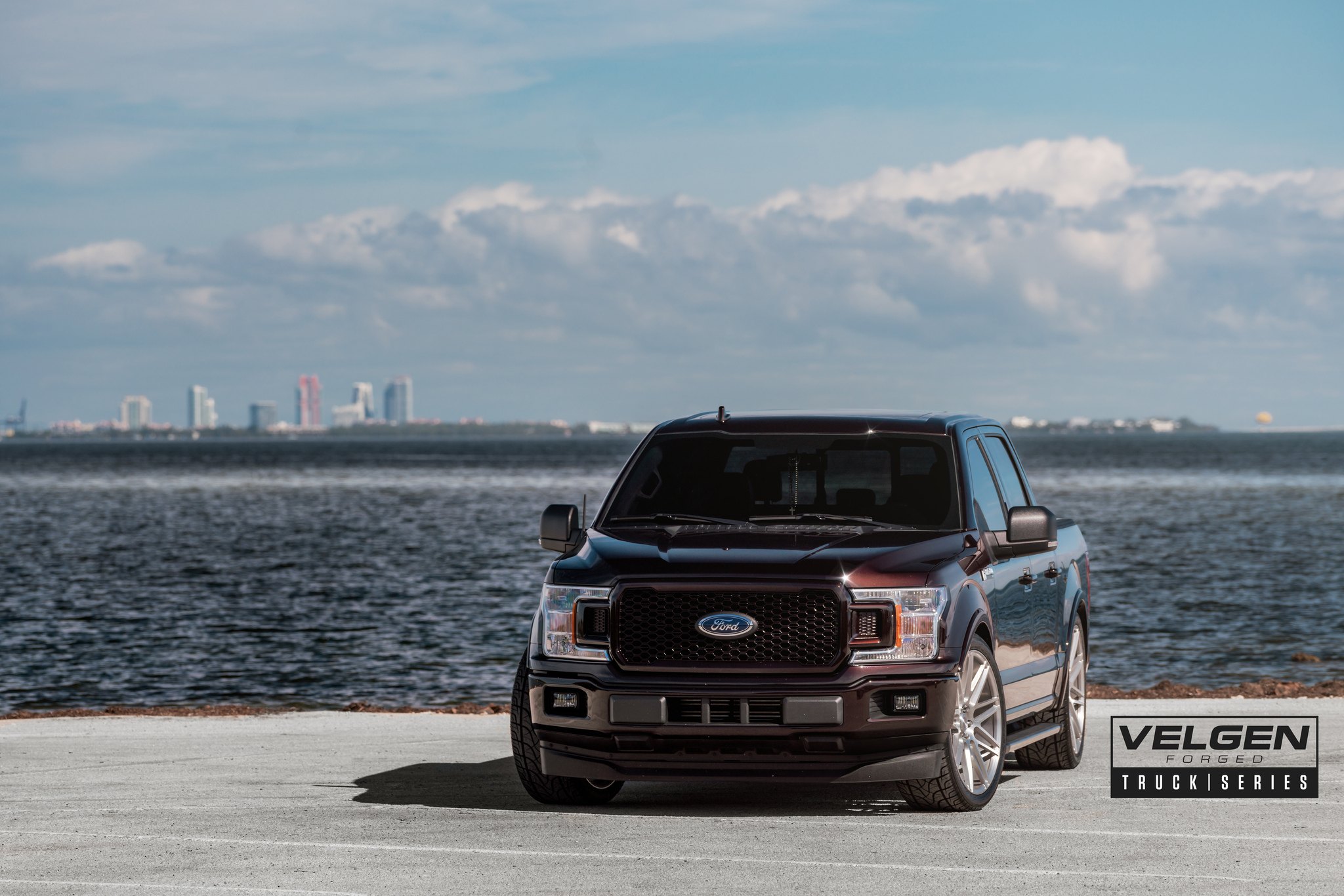 Crystal Clear Headlights on Brown Ford F-150 - Photo by Velgen Wheels