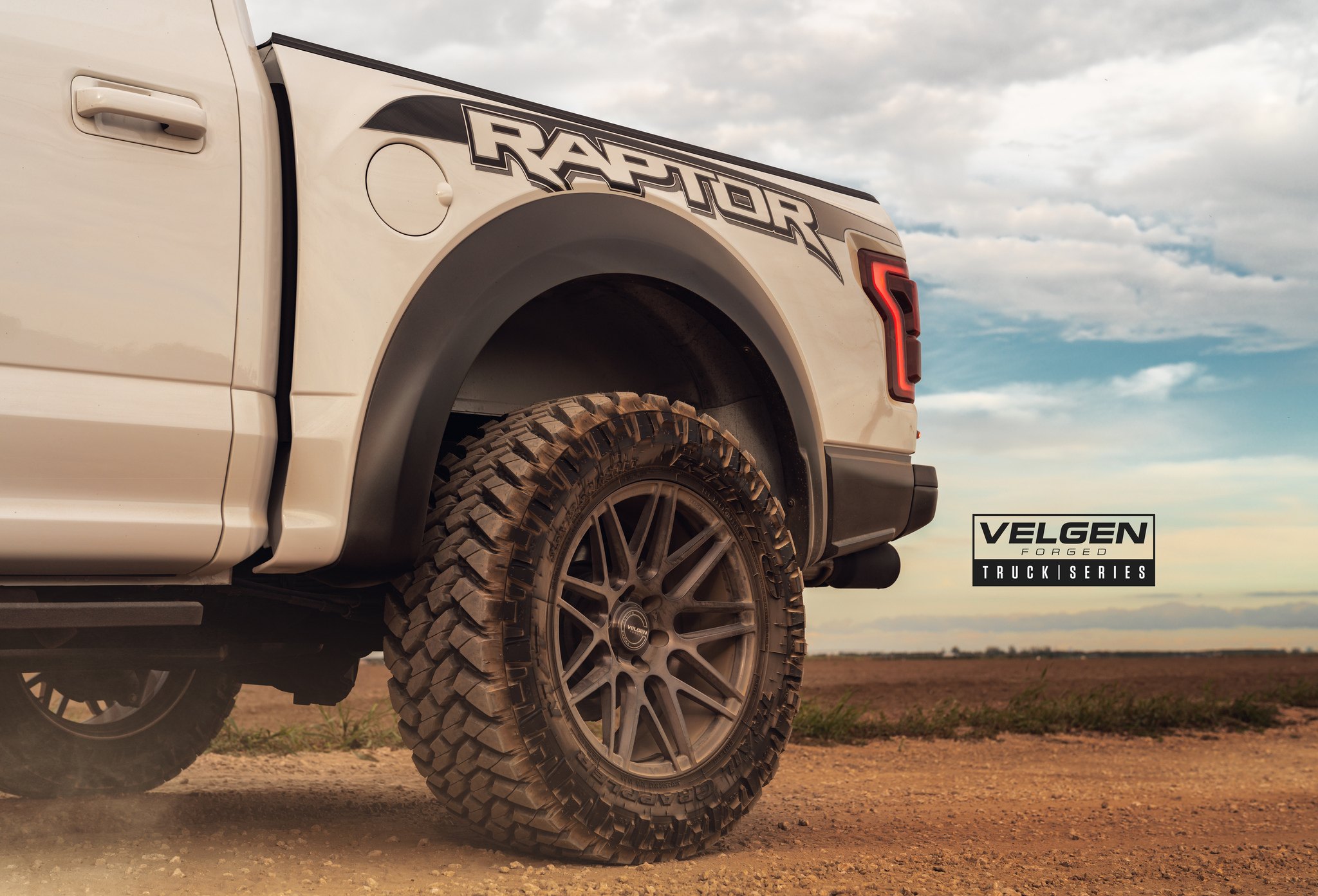 White Ford F-150 on Nitto Trail Grapper Tires - Photo by Velgen Wheels