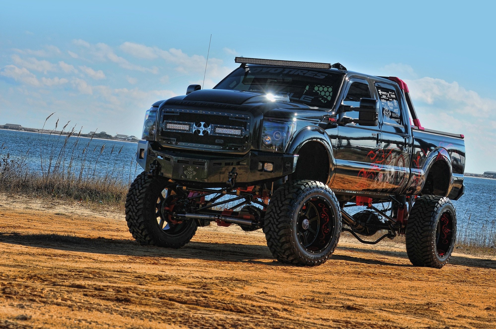 Lifted Ford F250 With Performance Cowl Hood - Photo by Phil Gordon
