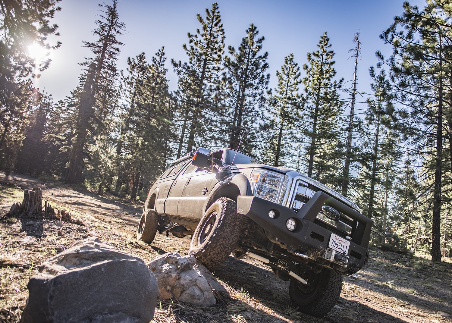 Ford F-250 with Custom Off-road Front Winch Bumper - Photo by Diesel Shooter