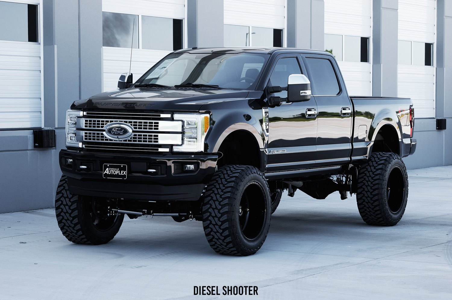 Blacked Out Ford F-250 on FTS Series Custom Wheels - Photo by Diesel Shooter