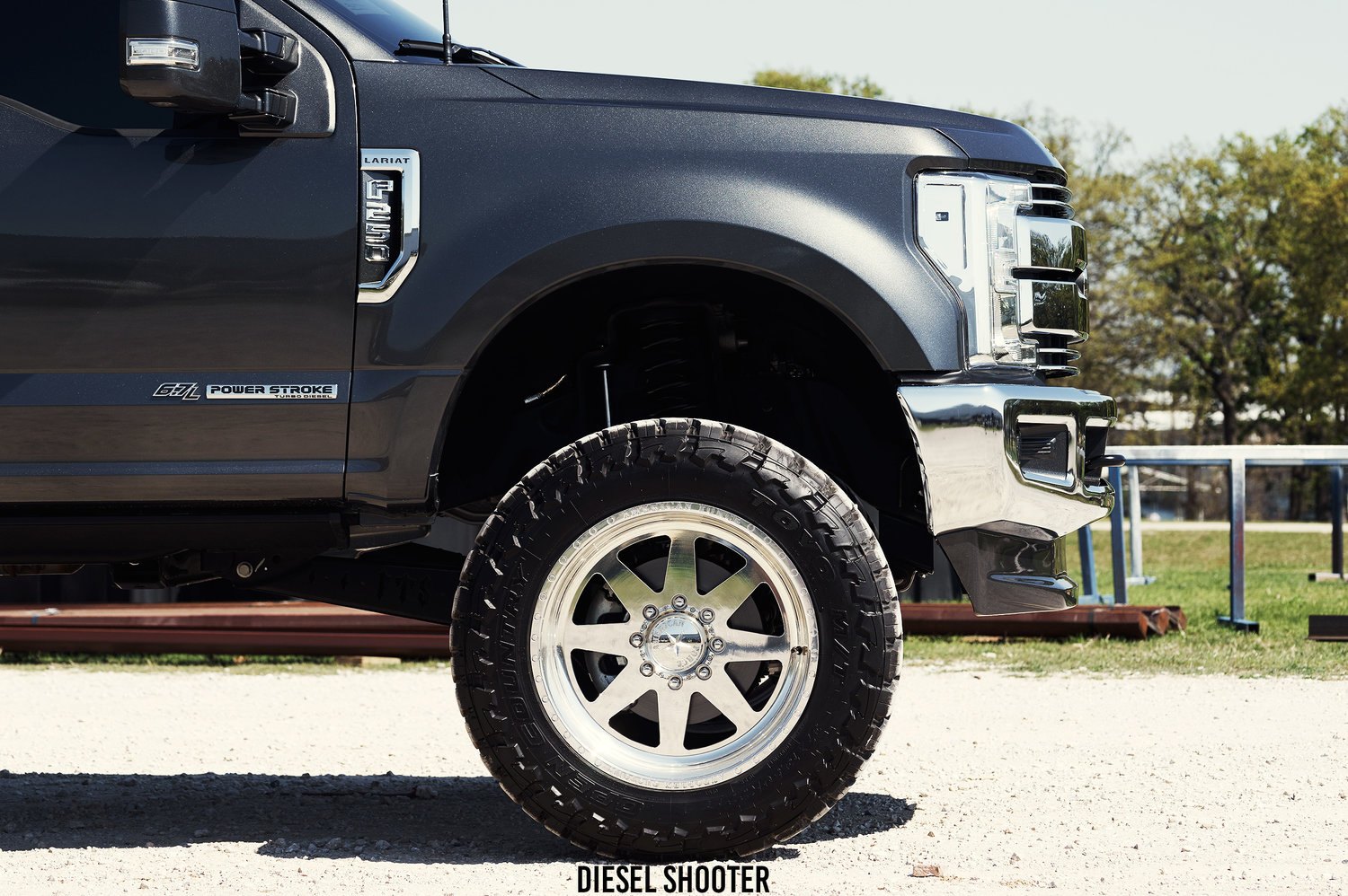Custom LED Headlights on Lifted Ford F-250 - Photo by Diesel Shooter