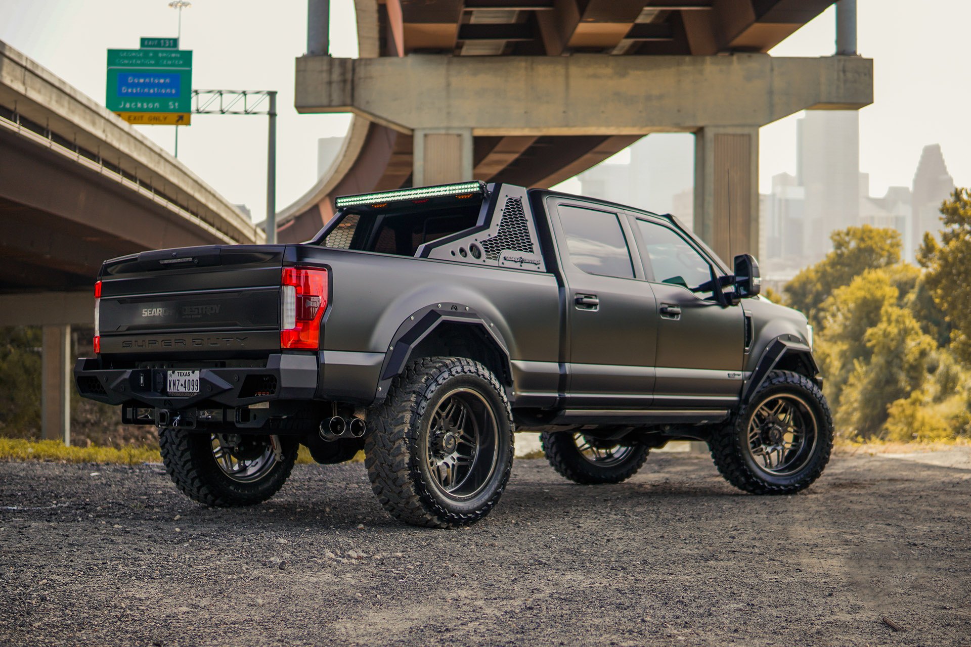 Black Lifted Ford F-250 with Fab Fours Fender Flares - Photo by Forgiato