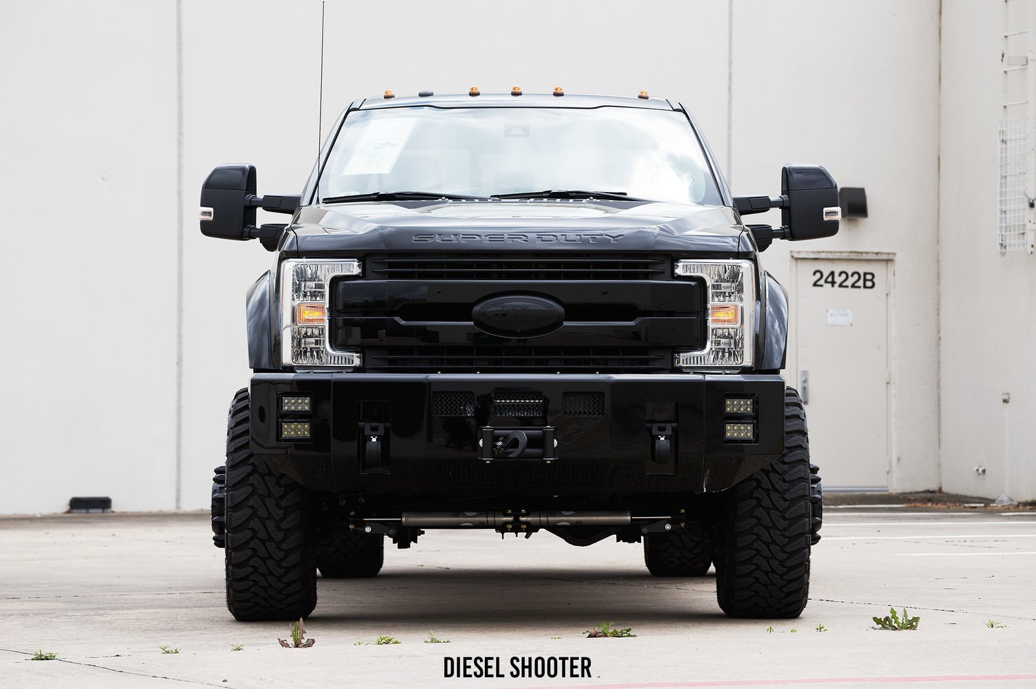 Ford F-450 with Custom Black Front Bumper - Photo by Diesel Shooter