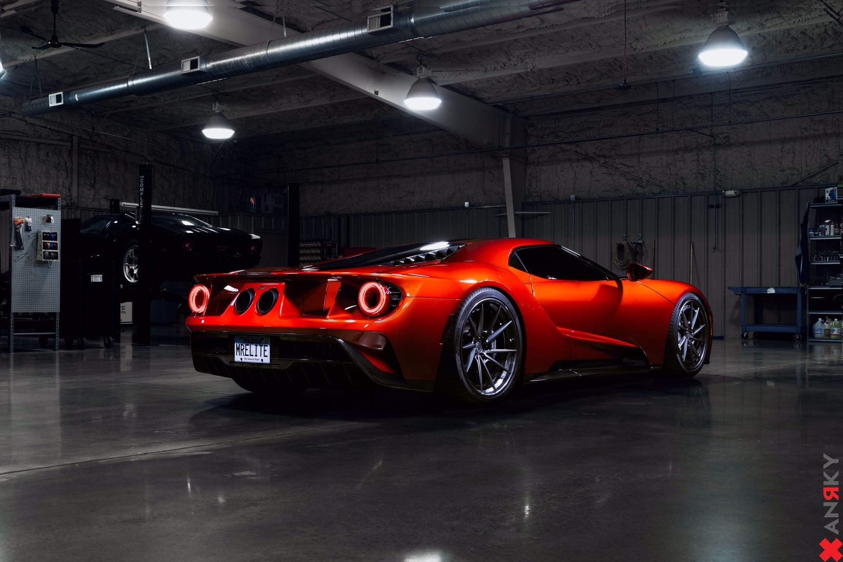 Orange Ford GT with Carbon Fiber Rear Diffuser - Photo by Anrky Wheels