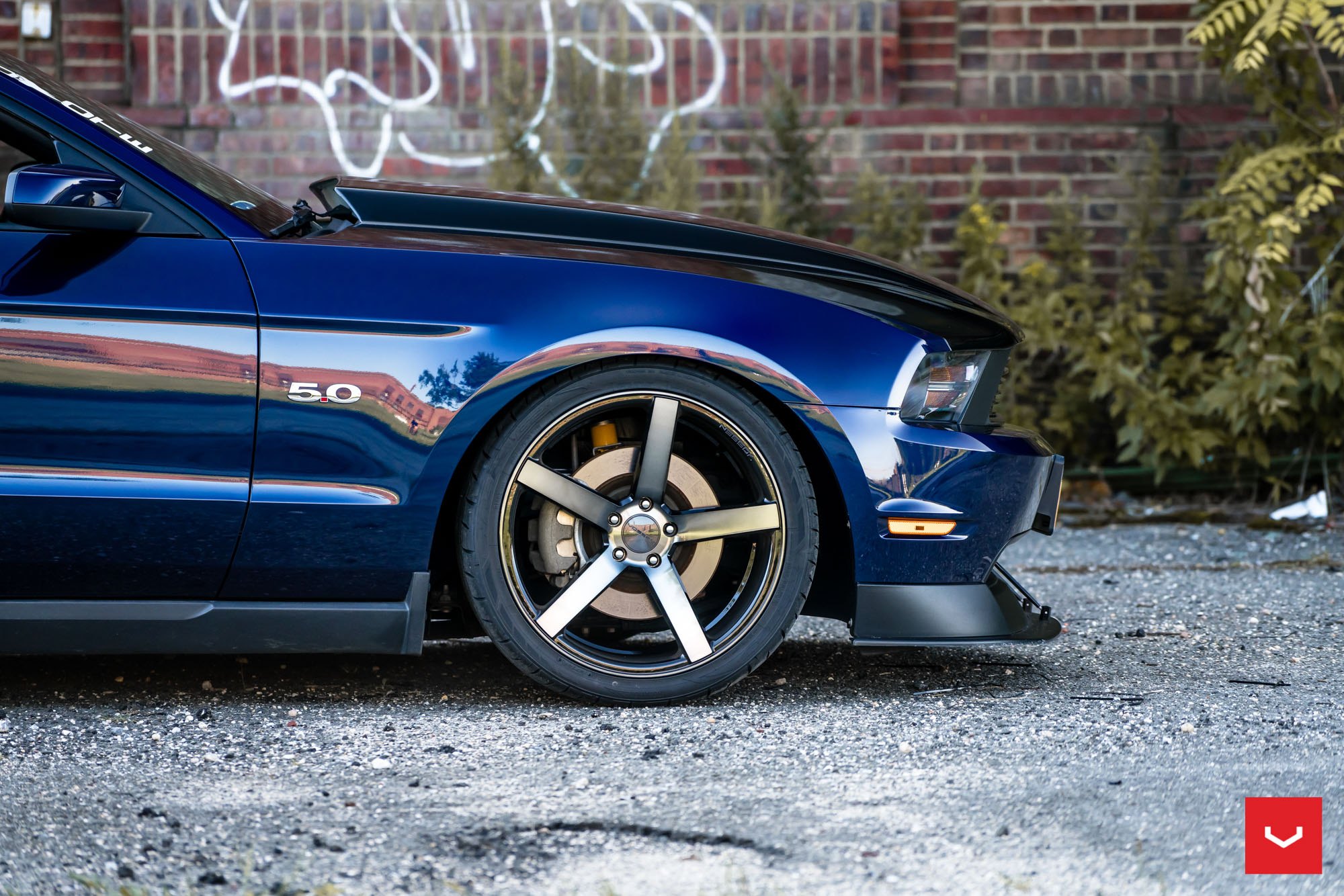 Vossen CV3-R Wheels on Blue Ford Mustang - Photo by Vossen