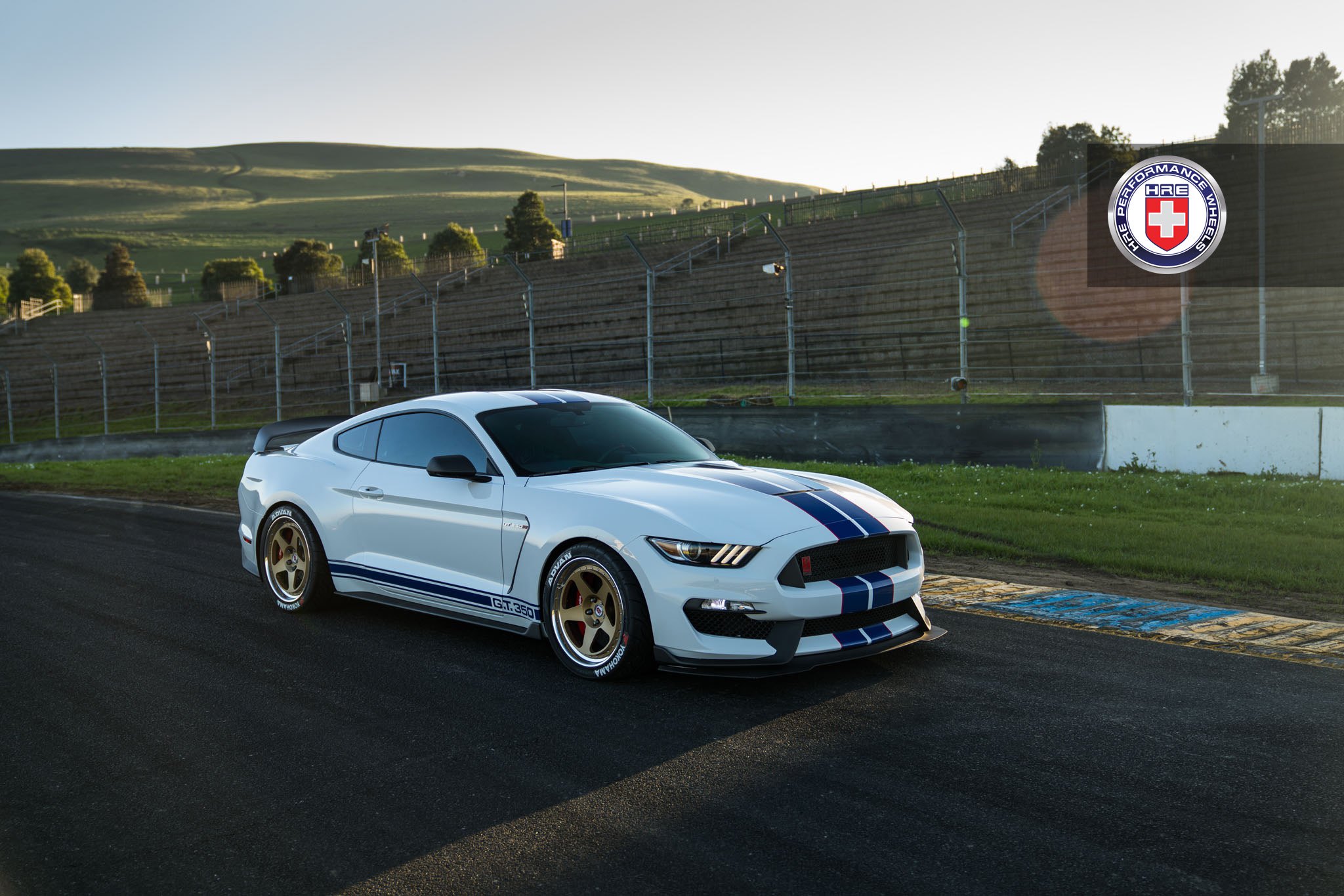 Aftermarket Side Skirts on White Ford Mustang 5.0 - Photo by HRE Wheels