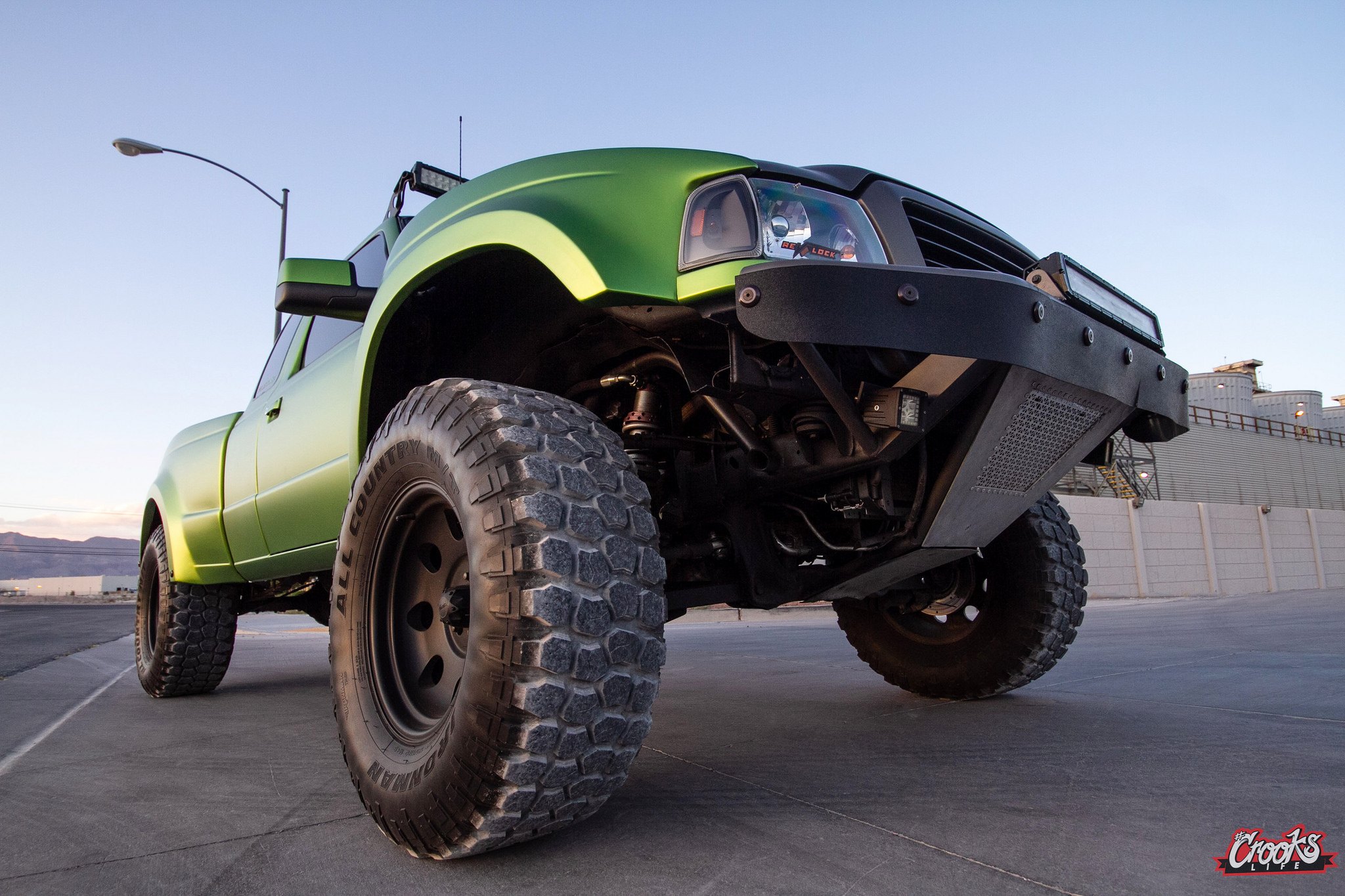 Custom Headlights on Metallic Green Ford Ranger - Photo by Jimmy Crook