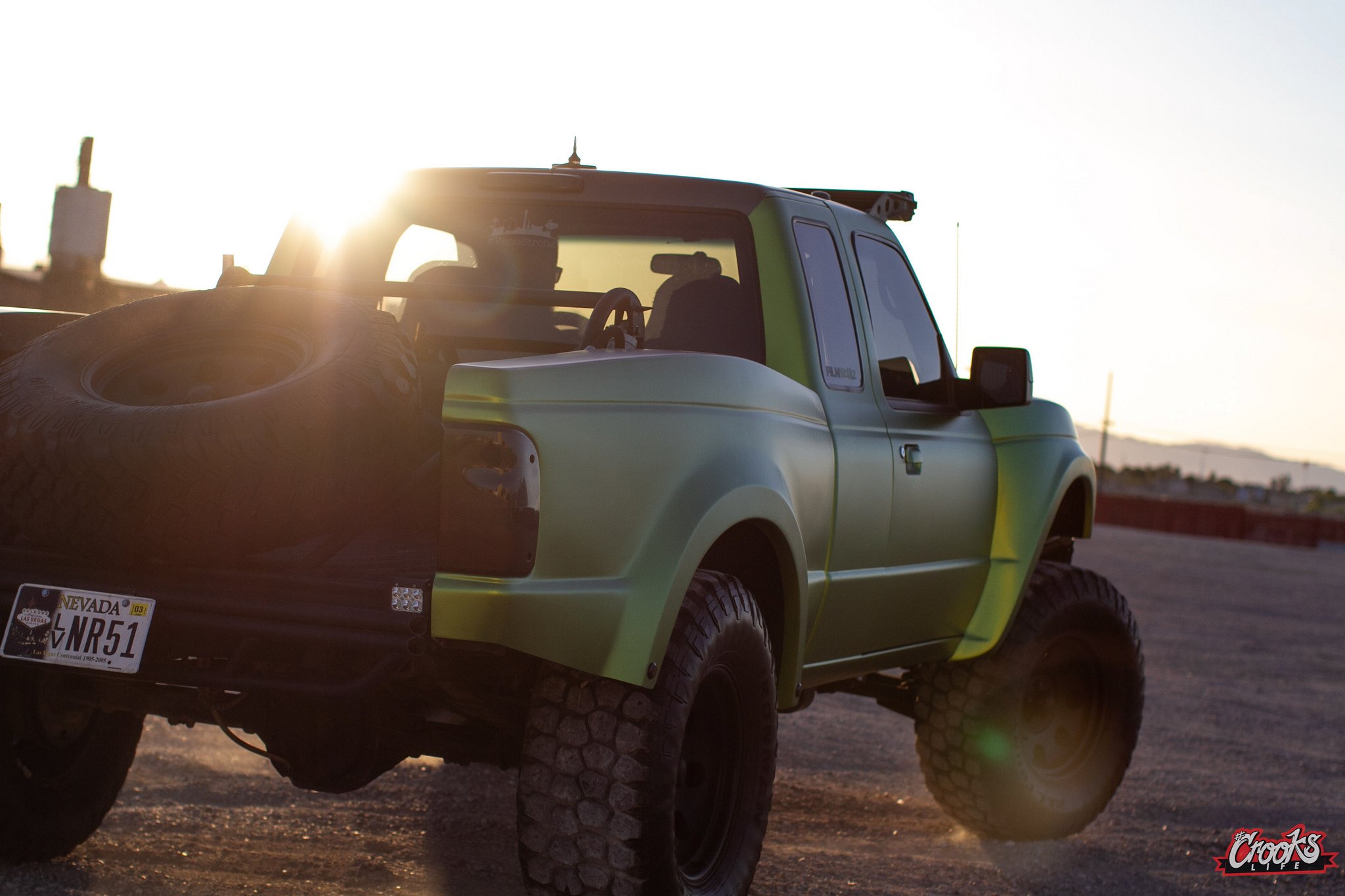 Spare Tire Kit on Metallic Green Ford Ranger - Photo by Jimmy Crook