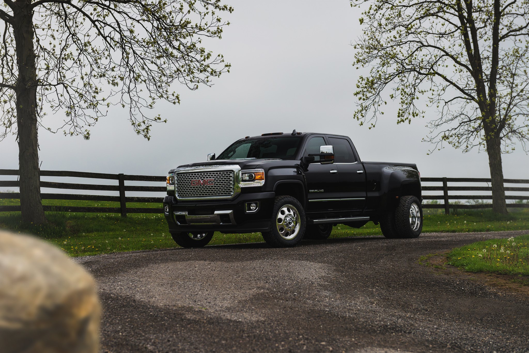 Custom Chrome Grille on Black GMC Sierra - Photo by Fuel Offroad