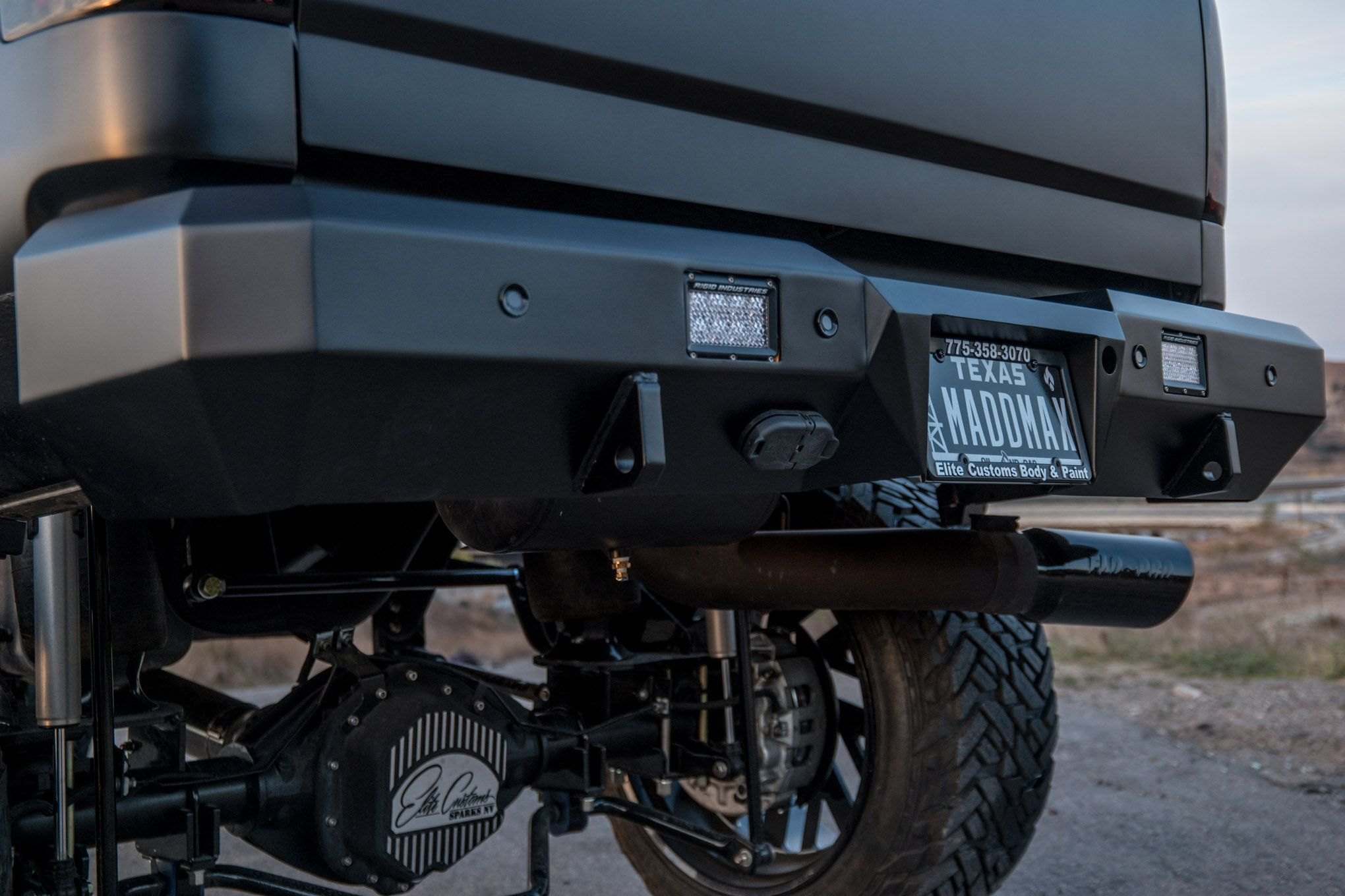 Black GMC Sierra Denali with Rigid Industries Off Road Lights - Photo by Jason Mulligan