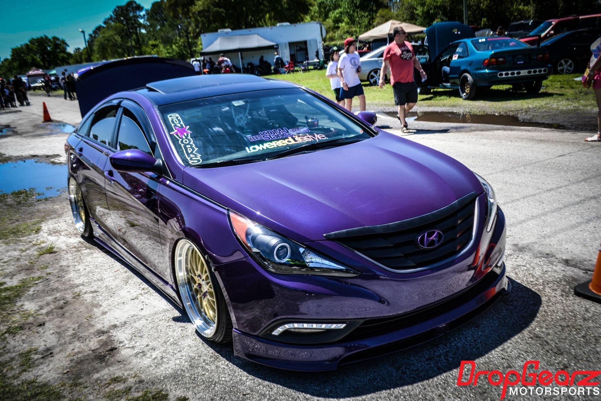 Purple Hyundai Sonata With Custom Paintjob - Photo by ACE Alloy