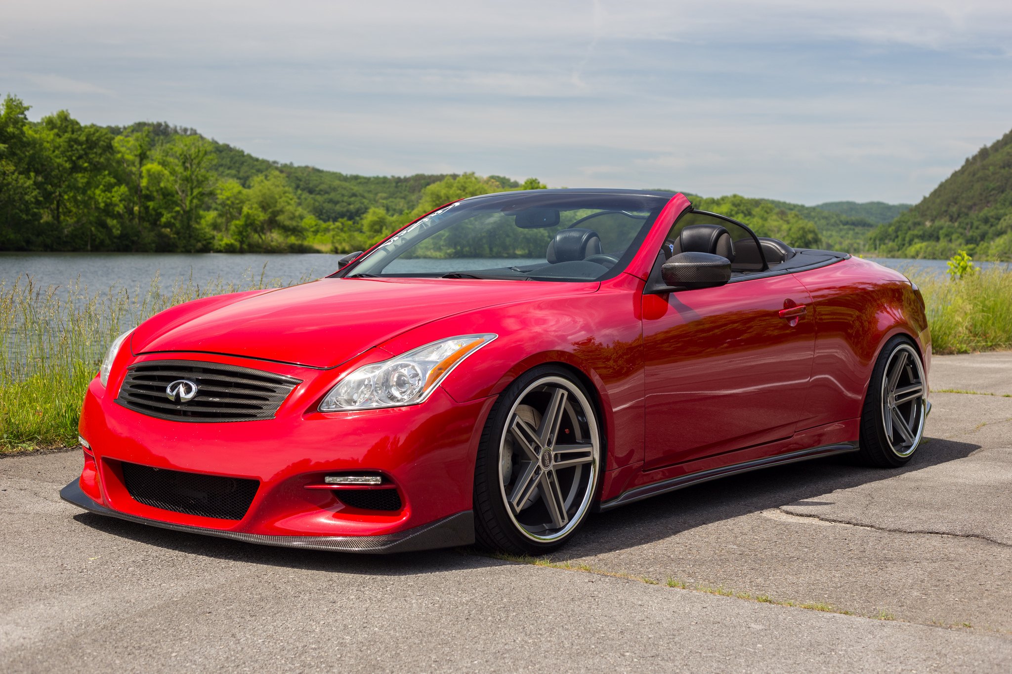 Custom Red Convertible Infiniti G37 - Photo by Concept One