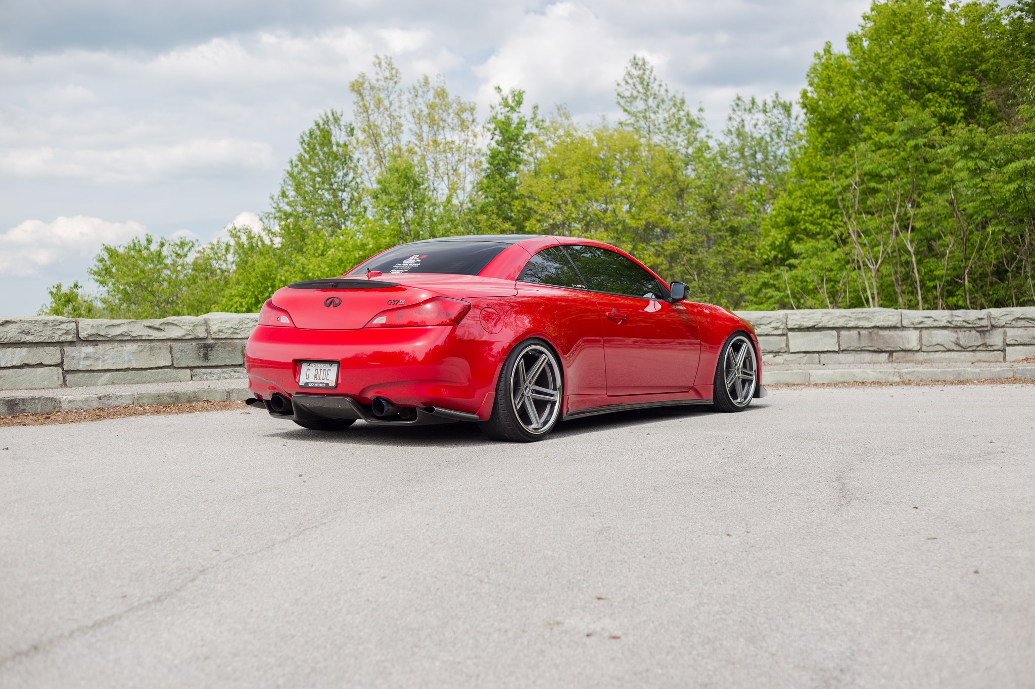 Red Infiniti G37 S with Custom LED Taillights - Photo by Concept One