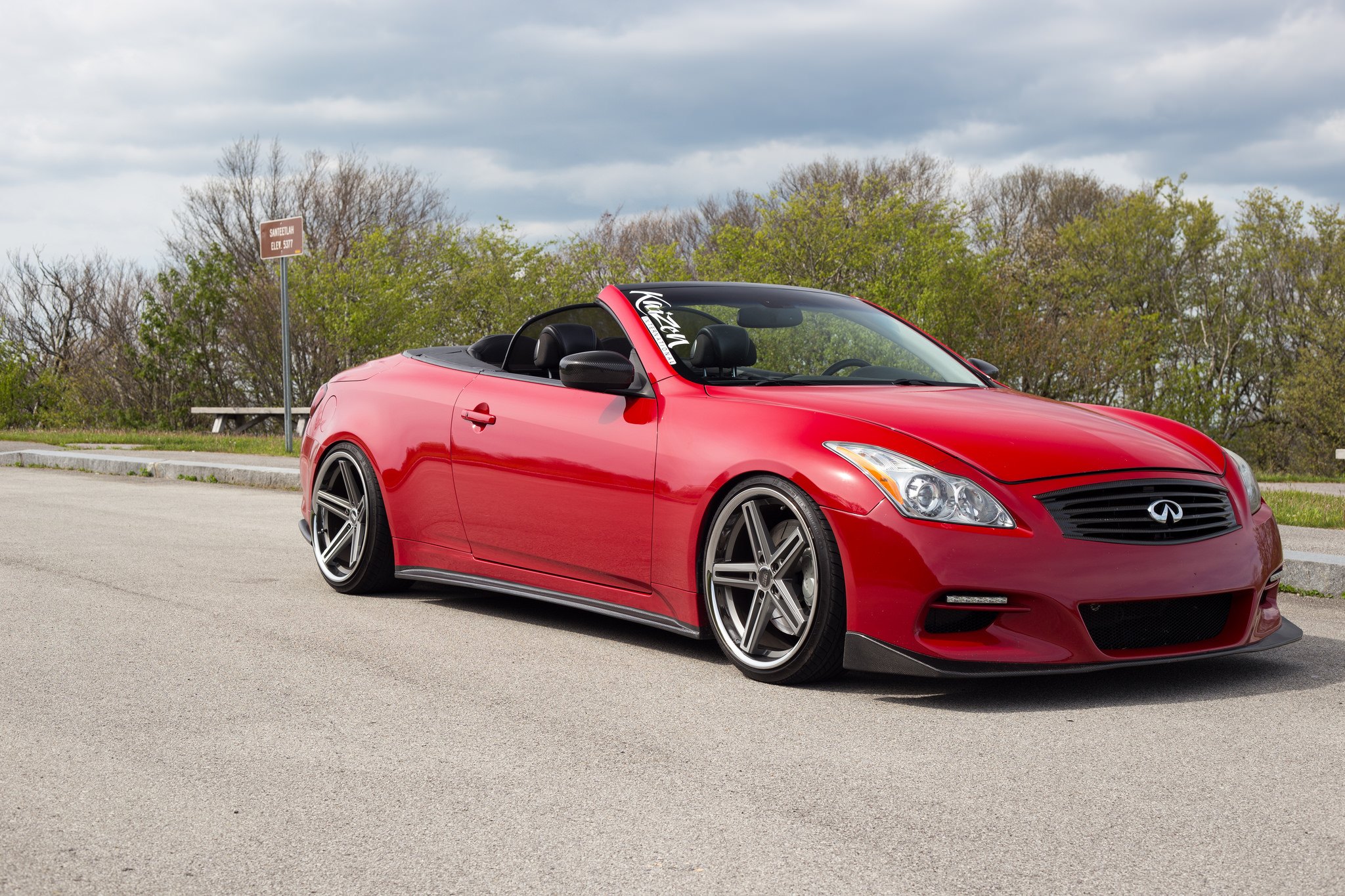 Red Infiniti G37 with Gunmetal Concept One Rims - Photo by Concept One