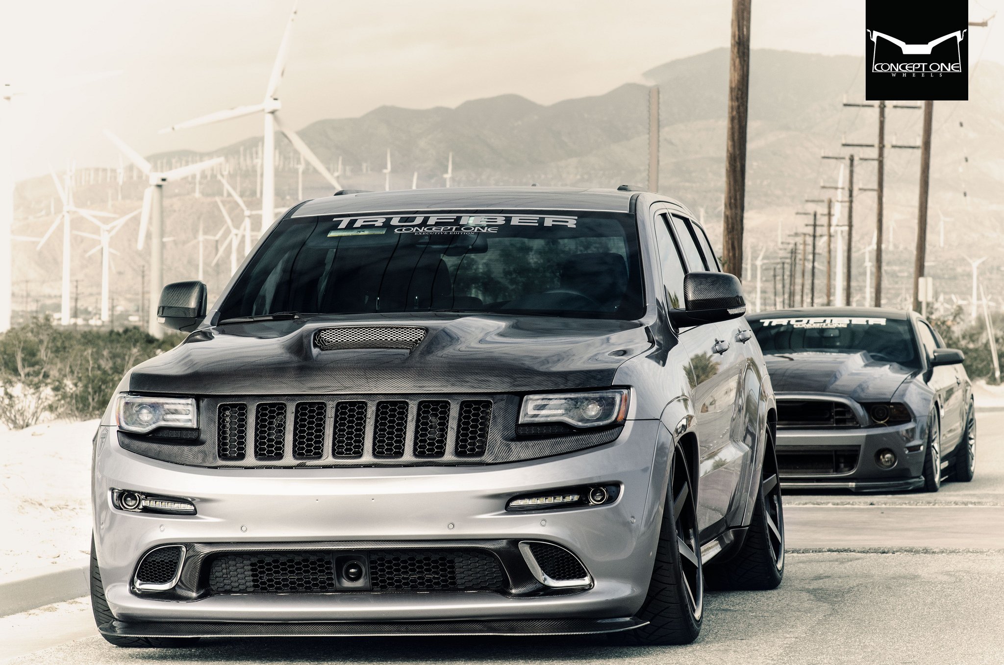 Carbon Fiber Ram Air Hood on Jeep Grand Cherokee SRT - Photo by Concept ONE